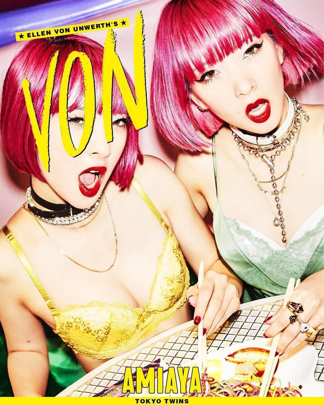 AMIさんのインスタグラム写真 - (AMIInstagram)「Finally, the information has been released.❤️ We are the main visual for the latest issue of the "von" magazine.and the whole issue features us. The shoot was a dream come true. Working with Ellen Von Unwerth, who I love and admire so much, was one of the most memorable moments of my life. It was a dream come true to shoot with them! I'm really really happy ! Please check it out. This magazine will be treasured for the rest of our lives🌹 Thank you so much to our amazing shooting team.  いよいよ解禁になりました。 新しいvonは私達がメインビジュアルでリリースされます。 夢の様な撮影でした。 大好きで憧れで尊敬する  Ellen Von Unwerthとの撮影は人生の中で、すごく思い出に残る貴重な時間でした。 撮影してもらったことが今でも夢の様です！！ 本当に本当に嬉しい！！ ぜひチェックしてほしいです。私達の家宝です🌹 そして、素晴らしい 撮影チームの皆様本当にありがとうございました💘」8月3日 15時32分 - amixxamiaya