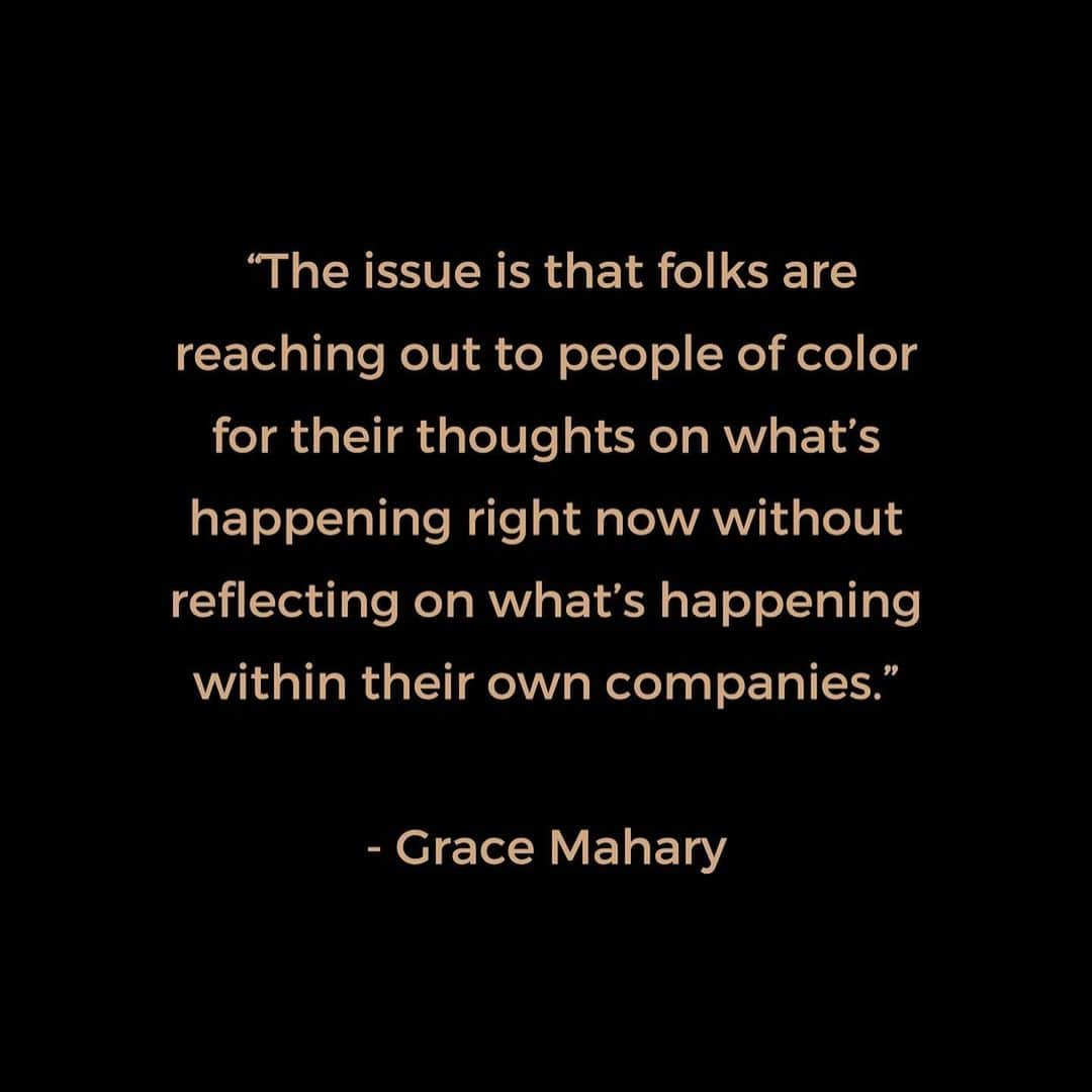 グレースマハリーさんのインスタグラム写真 - (グレースマハリーInstagram)「I have been very careful about with whom and where I speak on race issues, especially in the last couple of months. When Bustle reached out for an interview two weeks after George Floyd was murdered, I wasn’t interested; the company’s executives and staff are almost all white and I am tired of our voices/experiences being exploited or used as trends on white platforms. But because I saw that earlier this year @tiffanyreid was hired as their Fashion Director and the person interviewing me is BIPOC, I agreed to answer a few of their questions. Some excerpts shared here in this carousel, whole piece up on @bustle」8月4日 1時55分 - gracemahary