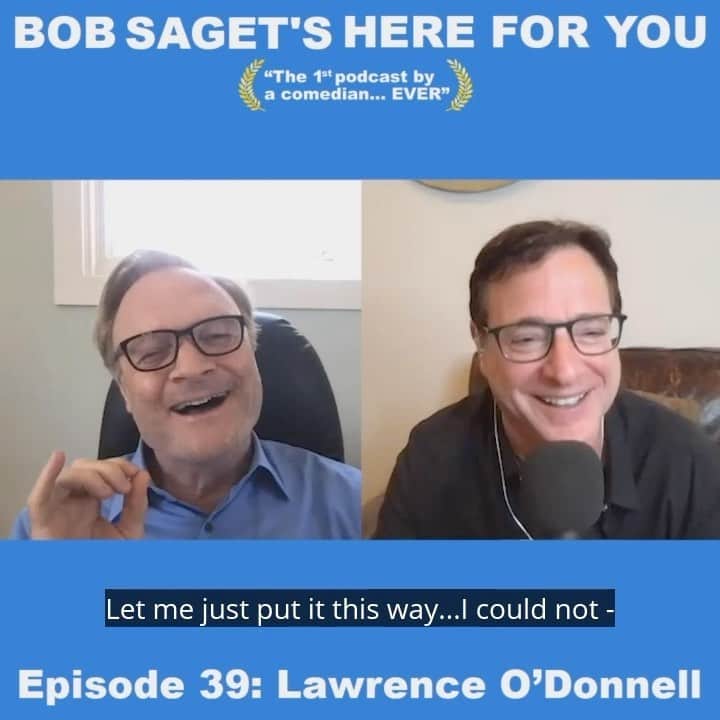 ボブ・サゲットのインスタグラム：「‪Had such a great time with my friend @lawrence_odonnell on TODAY’S NEW EPISODE. It’s titled: “Lawrence O’Donnell and Bob Discuss How to Avoid News Fatigue” Subscribe & Listen @ApplePodcasts @iTunes @AppleMusic  AT—> apple.co/bobsaget ‬ @studio71us #comedypodcast #podcasts」