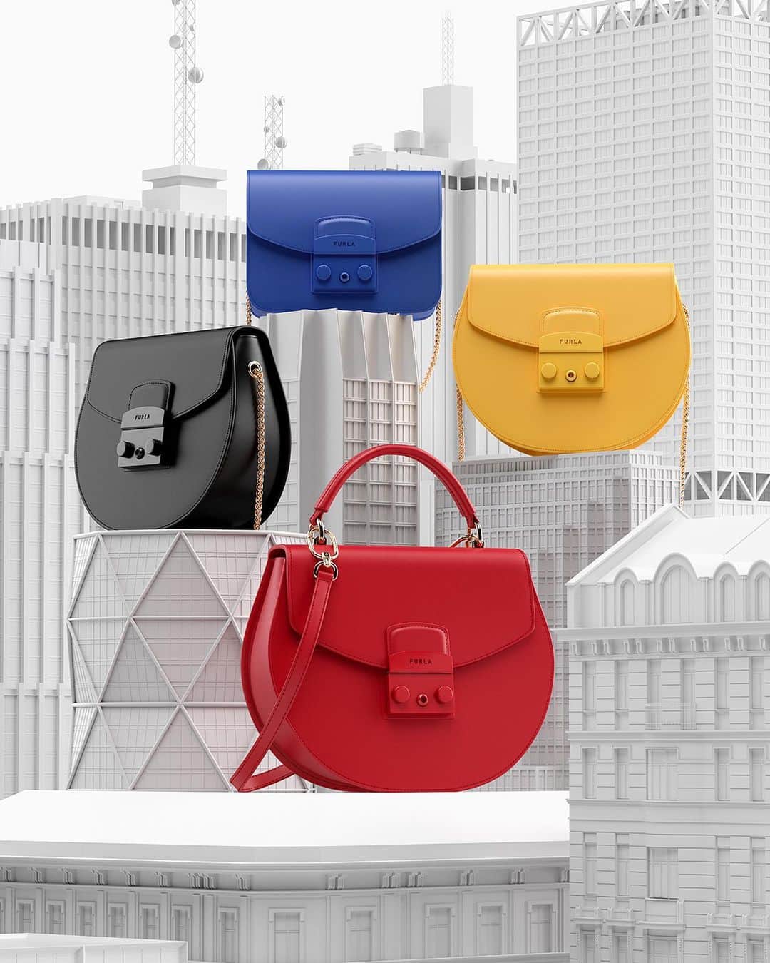 フルラのインスタグラム：「Stand out with the Furla Metropolis on any occasion, making maximum impact with color this summer. From round and sleek to boxy and bright, there's a perfect style companion for you.  #furlametropolis #dreammetropolis #thefurlasociety #furlafeeling #newcollection #furla #accessories #fashion」