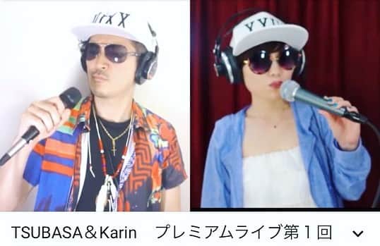 Karinのインスタグラム：「TSUBASA×Karin  SHOWROOMプレミアムライブ🎤✨ ・ 来ていただいた皆さま✨本当にありがとうございました😊 ・ 洋楽を中心に全曲コラボでお届けしました✨ 楽しい時間をありがとうございました❣️ ・ また第2弾をやりますので良かったら観に来てくださいね✨ ・ #showroom #ライブ配信 #プレミアム #コラボ #デュエット #シンガー #シンガーソングライター #音楽 #音楽好きな人と繋がりたい #ライブ #写真 #live #photo #music #ilovemusic #livemusicphotography #musicgram #karin #singer #singersongwriter」