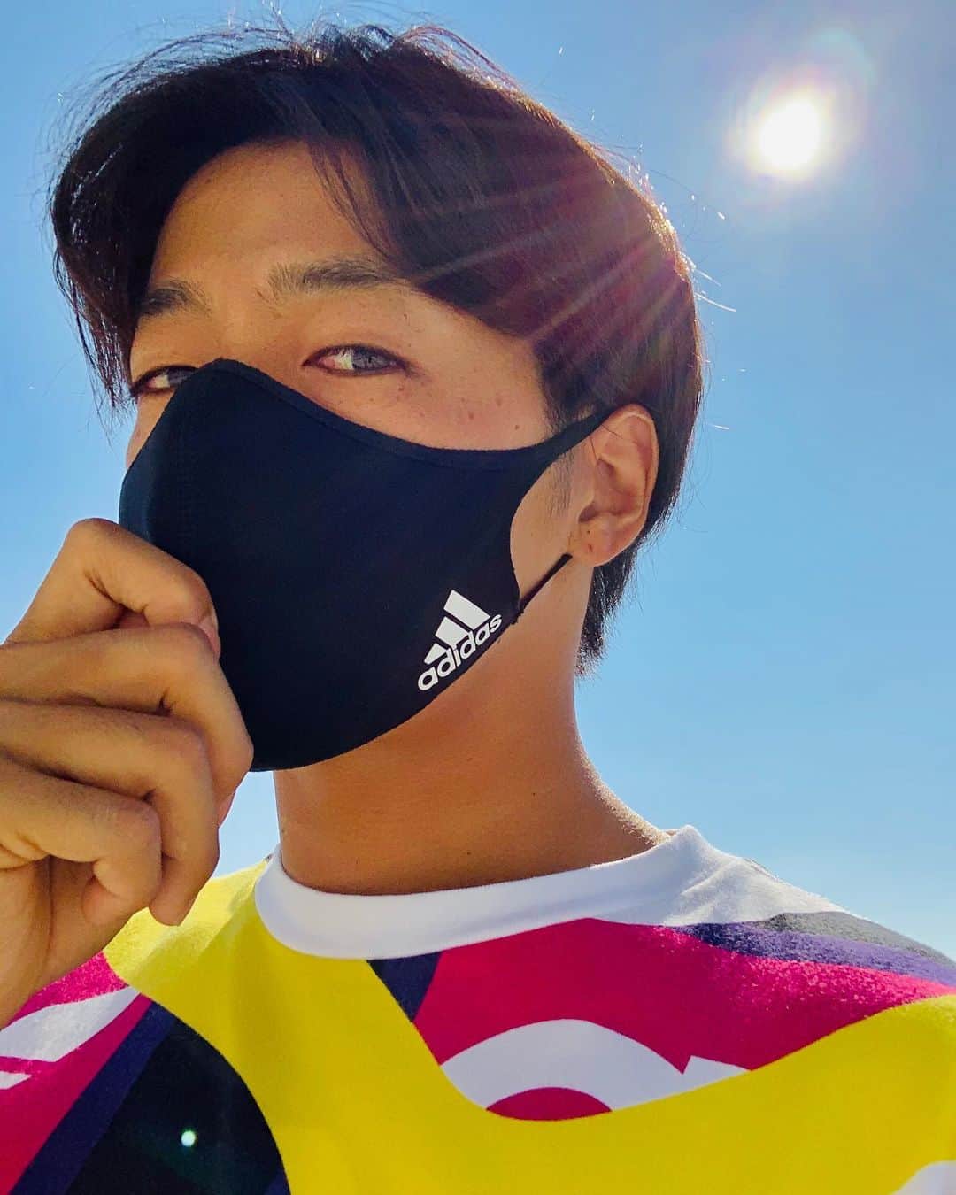 のインスタグラム：「ADIDASのマスクで、STAY SAFE!!  @adidastokyo #CREATEDWITHADIDAS」