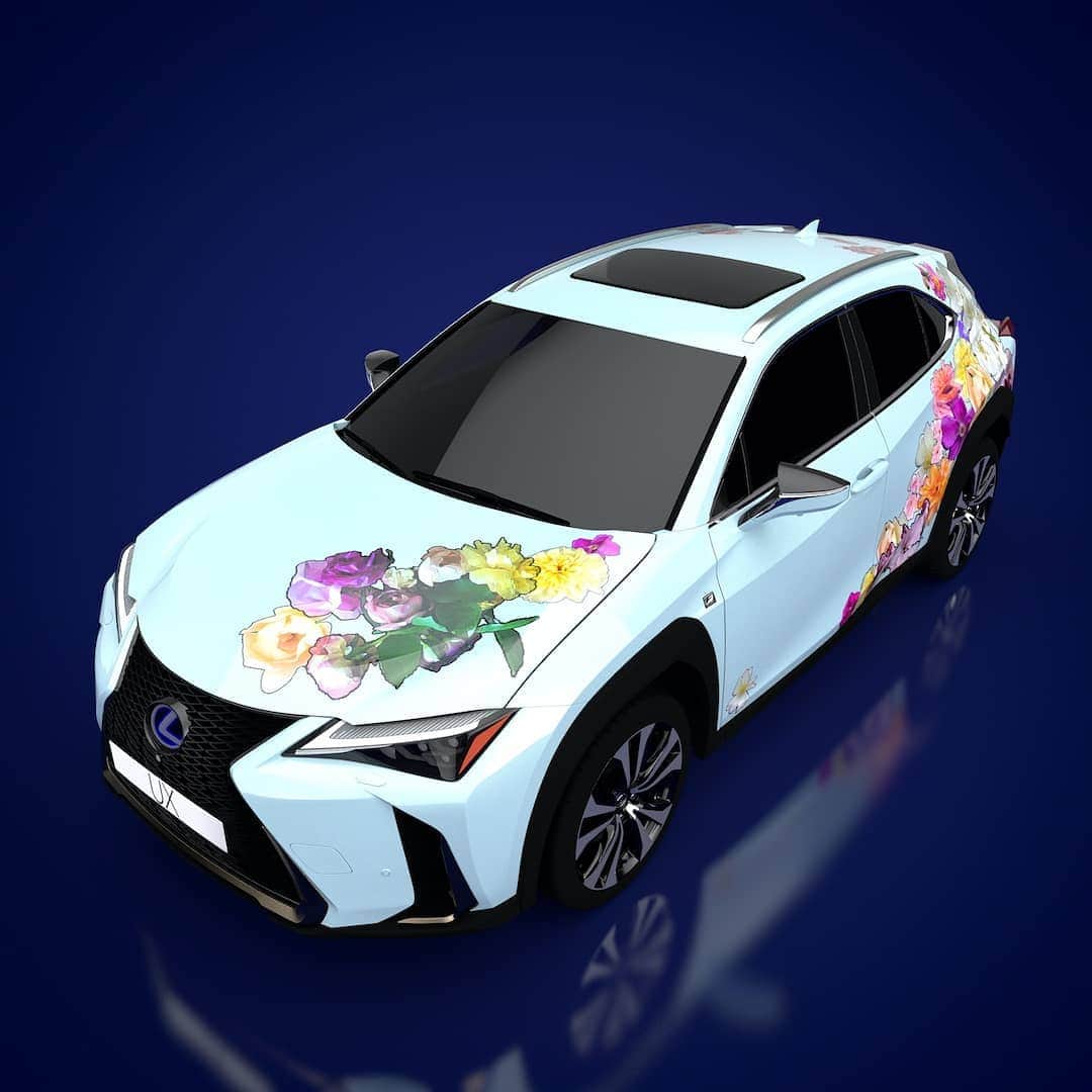 Lexus UKさんのインスタグラム写真 - (Lexus UKInstagram)「Influenced by her garden, which had recently bloomed, Sharlotte decorated her #TattooCar with a floral design, a theme common in tattooing.   The baby blue background is light at the front and gets darker towards the rear, while flowers used include carnations, roses, and cherry blossom.  What do you think of this floral design?  #Design #CarDesign #Lexus #Carsofinstagram #Tattoo #Tattoos #Craftsmanship #LexusTattooCar #LexusUX #Flowers #FlowerCar #FlowerTattoo」8月3日 21時01分 - lexusuk