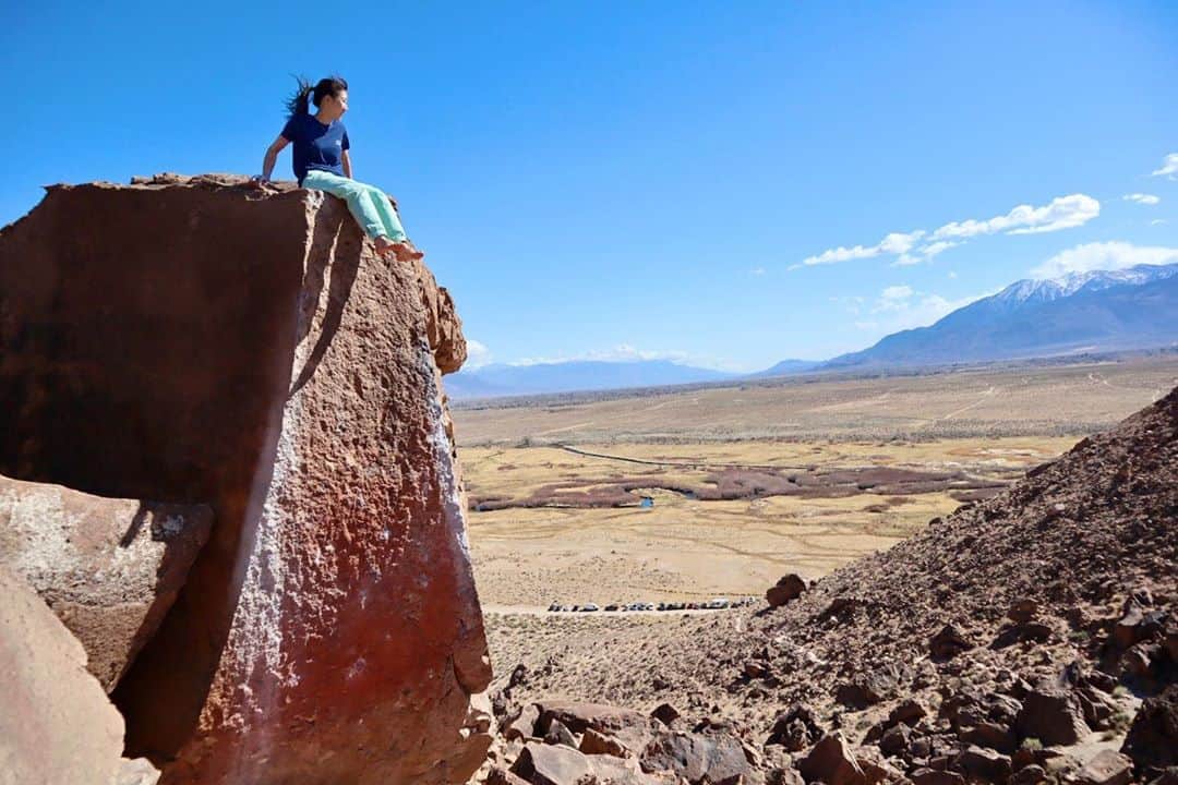 尾上彩さんのインスタグラム写真 - (尾上彩Instagram)「Atari🌞 ・ @patagoniajp @patagonia_climb #climbing #bouldering #ボルダリング #クライミング #bishop #climblikeagirl」8月3日 21時10分 - aya_onoe