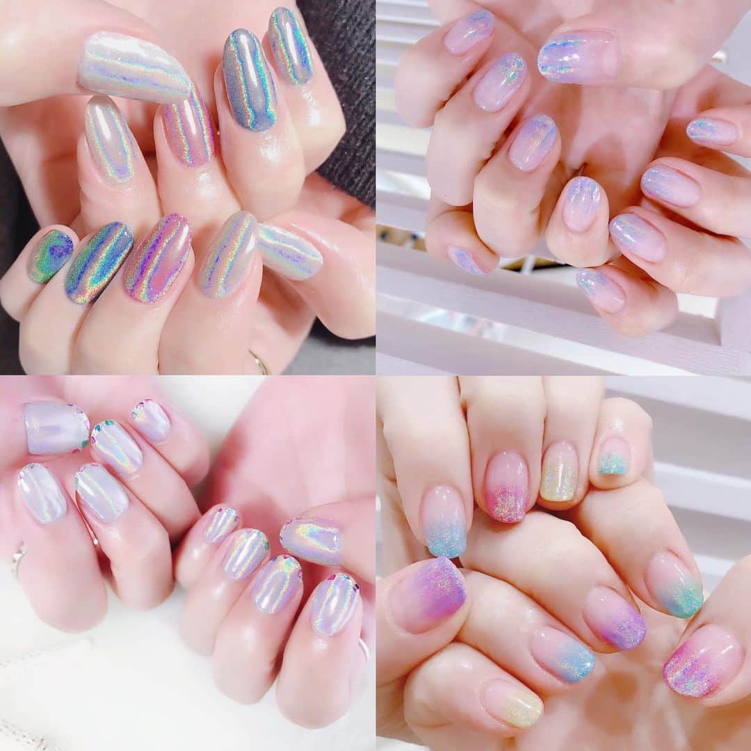 なかやまちえこのインスタグラム：「unicorn nails 🦄⠀ ⠀ #nail #nails #nailart #ネイル #美甲 #ネイルアート  #japanesenailart #manucure #japanesenails #manicurist #gelnails #أظافر #네일아트 #미용 #vẽmóng #ngườiđẹp  #เพ้นท์เล็บ #искусствоногтя #artedeuñas #เพ้นท์เล็บเจล #ジェルネイルデザイン #ネイルデザイン #senikuku #nagelkunst #ユニコーンネイル #unicornnails」