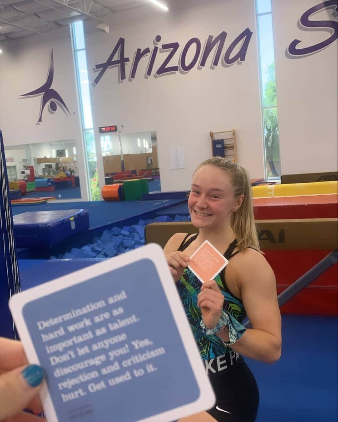 Inside Gymnasticsさんのインスタグラム写真 - (Inside GymnasticsInstagram)「#mondaymotivation @jadecareyy @riley_mccusker ❤ @arizonasunrays  Photo by Jade from her Inside Gymnastics takeover!  #determination #resilience #roadtotokyo2021」8月3日 21時46分 - insidegym