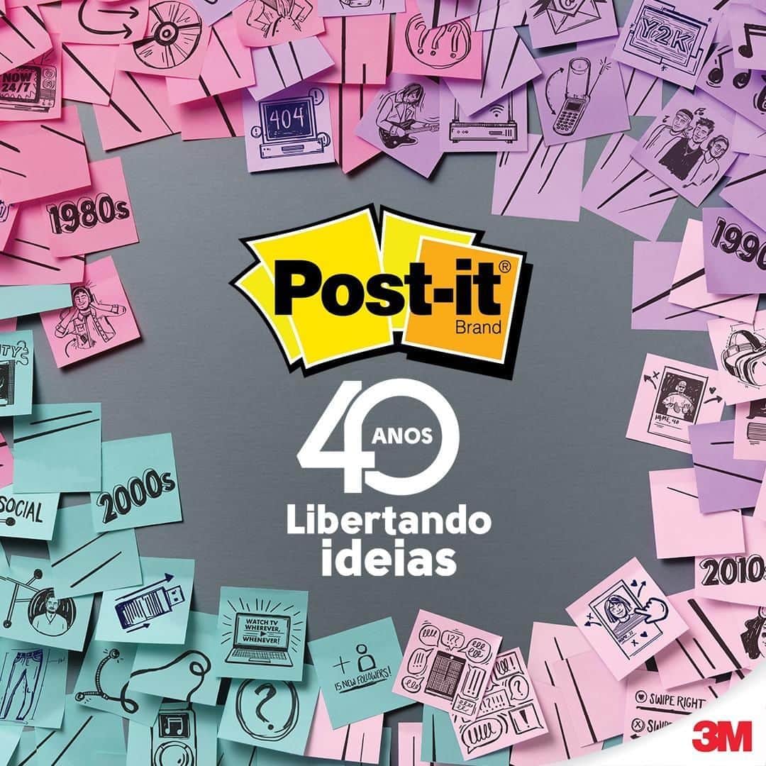 Post-it Brasilさんのインスタグラム写真 - (Post-it BrasilInstagram)「Há 40 anos nascia Post-it®, a ferramenta que revolucionaria o mundo das ideias. ​Obrigado por fazer parte desta grande história! #LiberteSuasIdeias」8月3日 23時00分 - postitbrasil