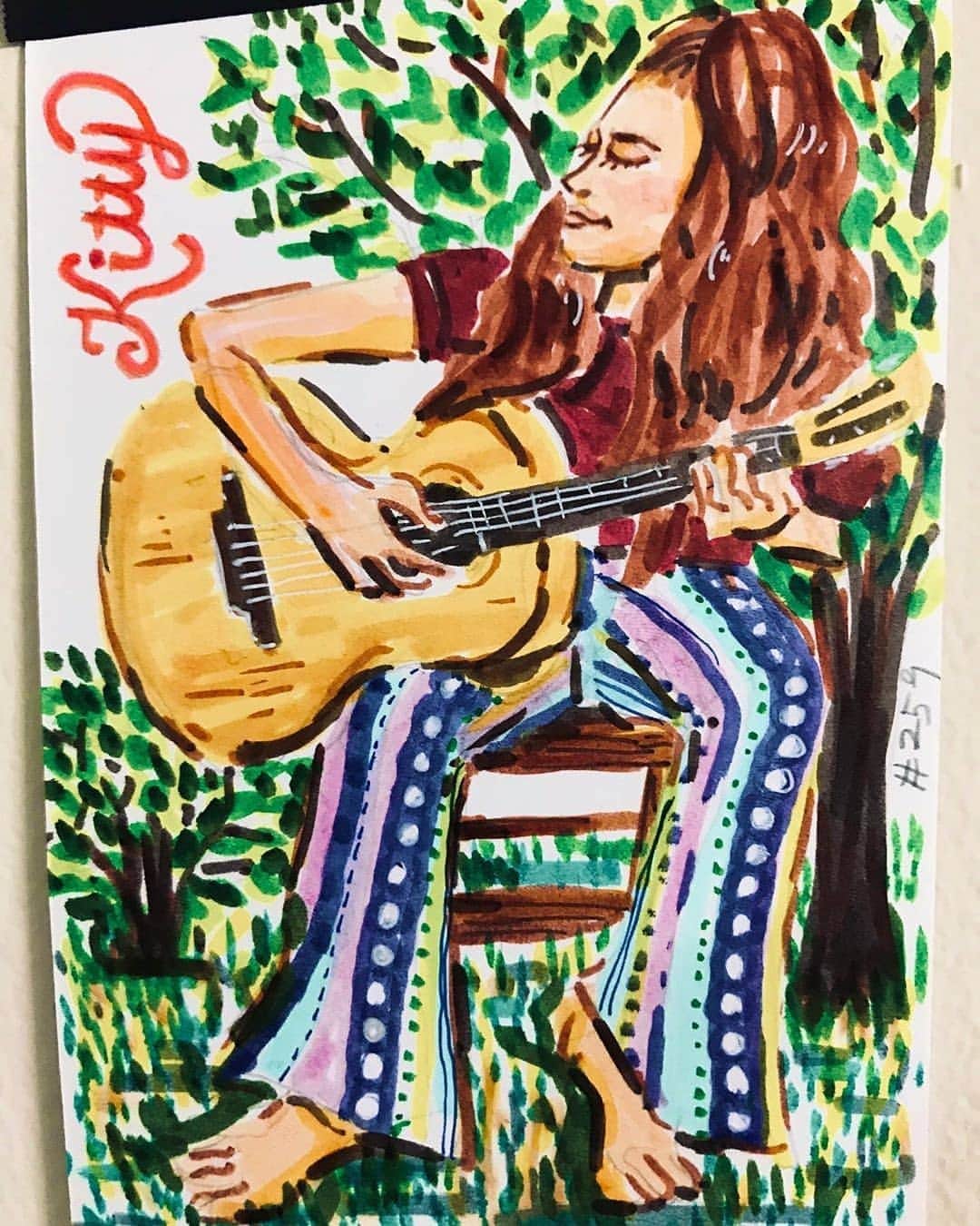キティー・デイジー＆ルイスのインスタグラム：「We love fan art! Keep 'em coming. Brilliant work by @takeuchimihoko ✍🏽💙」
