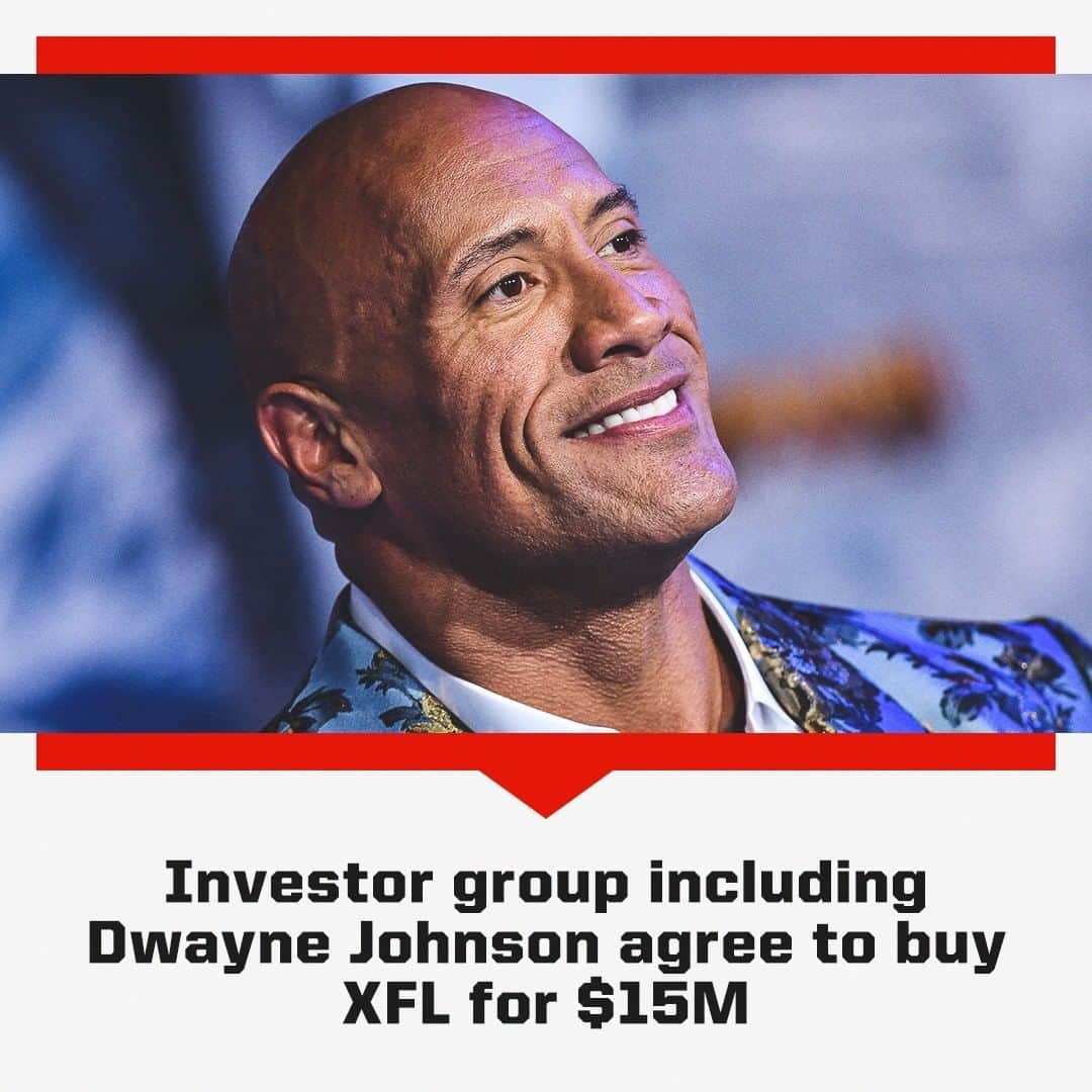 espnさんのインスタグラム写真 - (espnInstagram)「The XFL may be coming back, thanks to @therock.」8月4日 0時24分 - espn