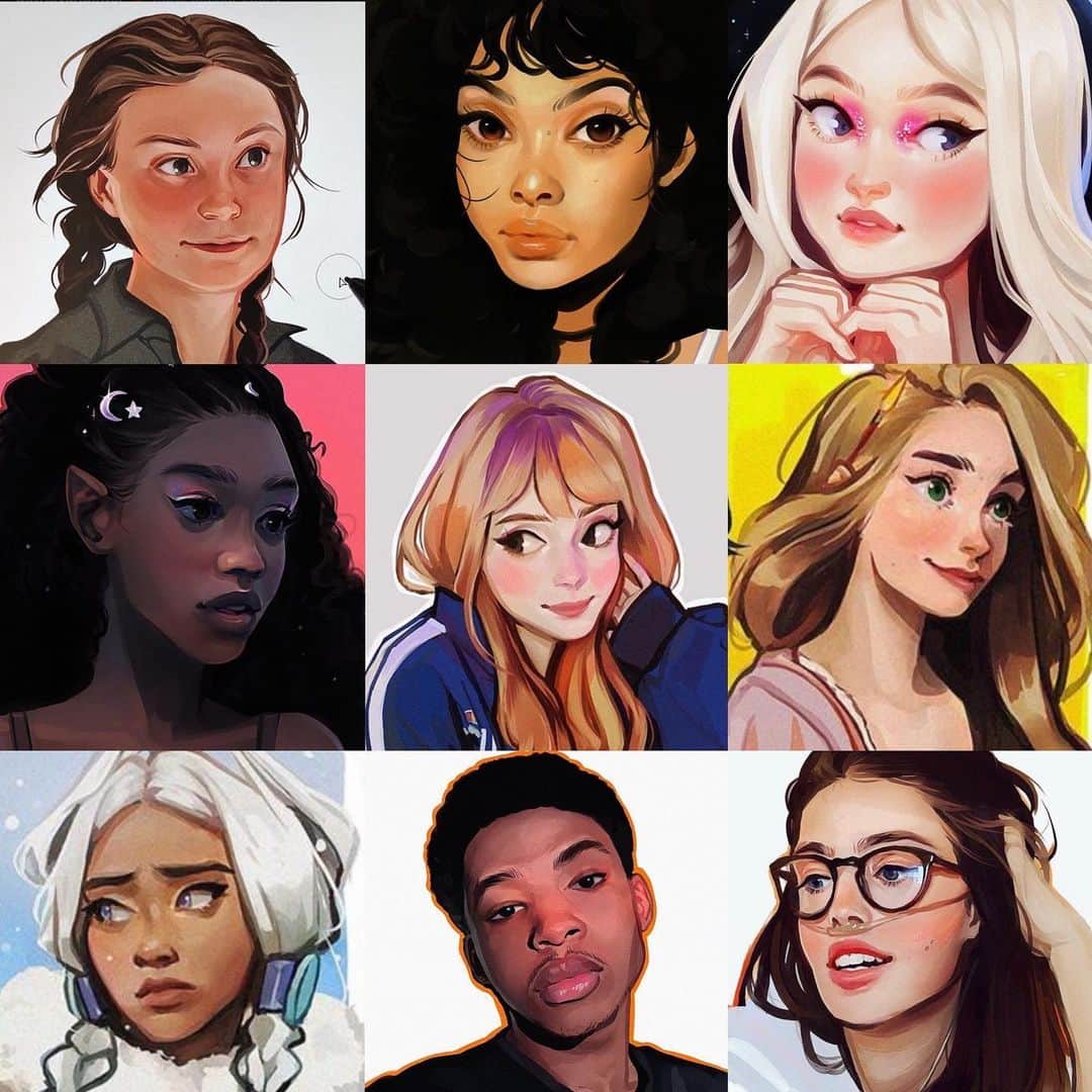 Laura Brouwersのインスタグラム：「#faceyourart 2020 ✨  Going live on twitch now! Link is in my bio or my stories (: excited to be back!!」