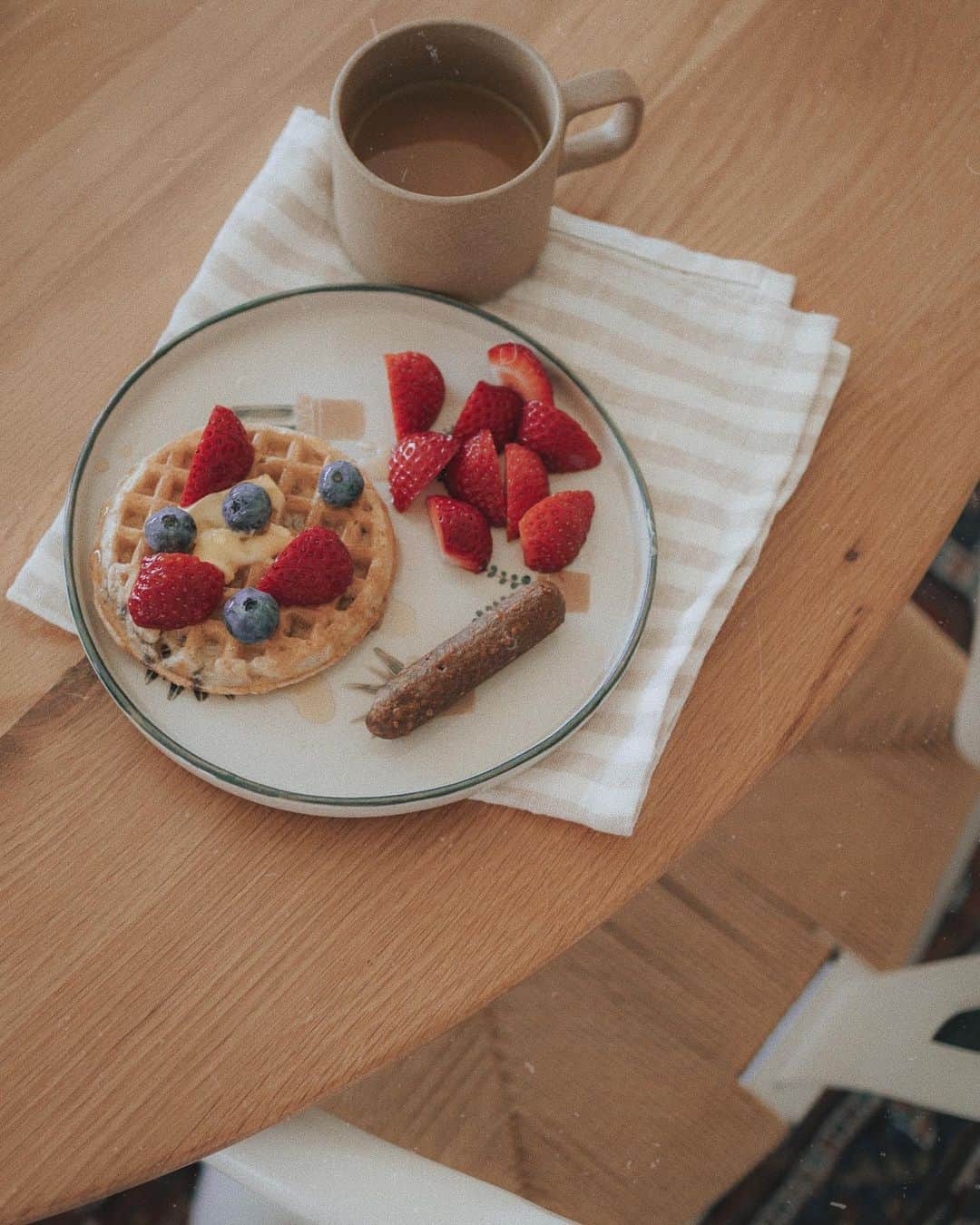 W E Y L I Eのインスタグラム：「My cute breakfast this morning 🥞🍓☕️」