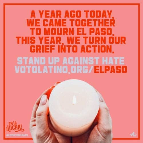 ゾーイ・サルダナさんのインスタグラム写真 - (ゾーイ・サルダナInstagram)「A year ago today, El Paso suffered a racist terrorist attack that left our community in shambles. This year, we turn our grief into action. Tap the link in bio (votolatino.org/elpaso), donate to the victims’ scholarship fund, and register to vote. Because now more than ever, we need leaders who will fight with us to abolish racism and keep our communities safe. #LoveForElPaso ........................................................... Hace un año, nuestra gente en El Paso sufrieron un tiroteo que dejó a 23 personas muertas, decenas heridas y toda una comunidad en ruinas. Ese día, los Latinos de este país se unieron para lamentar las víctimas de este ataque terrorista y racista. Este año, convertiremos nuestro dolor en acción. Visite VotoLatino-punto-org-slash-elpaso (votolatino.org/elpaso), haga una donación al fondo de becas para las familias de las víctimas y registrese para votar este Noviembre. Porque ahora más que nunca, necesitamos líderes que luchen con nosotros para abolir el racismo y mantener a nuestras comunidades seguras. #amorporelpaso」8月4日 4時49分 - zoesaldana