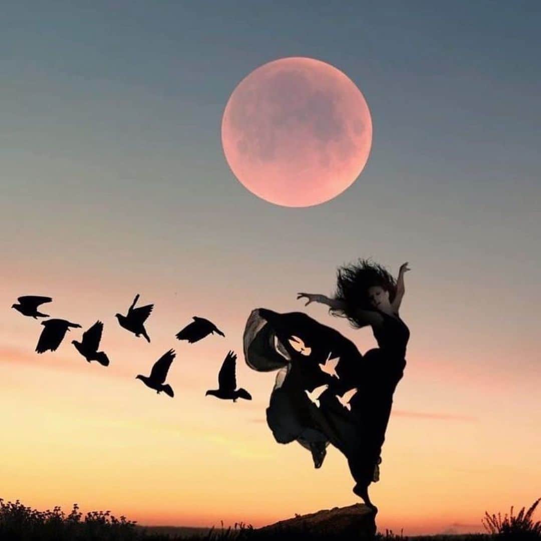 カロウ･カストロさんのインスタグラム写真 - (カロウ･カストロInstagram)「Oi, lua cheia ! Turu pom? 🐺💖🌕  #mulheresquecorremcomlobos #sagradofeminino #fullmoon」8月4日 5時39分 - castrocarol