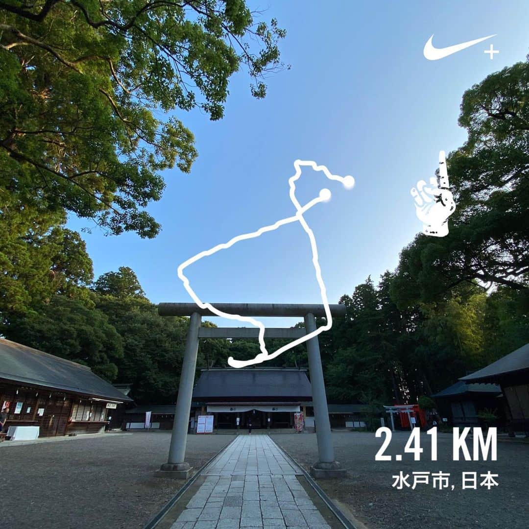 長津 健一郎のインスタグラム：「#朝RUN 熱い🥵ひそかにダイエット中！2週間目！笑笑」
