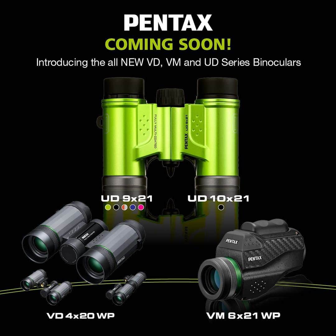 Ricoh Imagingのインスタグラム：「Coming soon! The new UD, VM and VD series binoculars! Learn more at the link in the bio.」