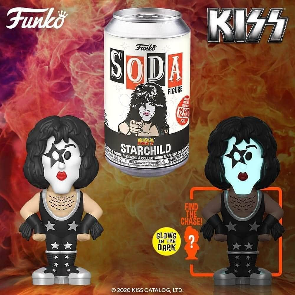 KISSさんのインスタグラム写真 - (KISSInstagram)「Coming soon! @originalfunko Vinyl SODA: #KISS @PaulStanleyLive #Starchild w/chase. #Funko #FunkoPop #KISSMerch」8月4日 10時04分 - kissonline