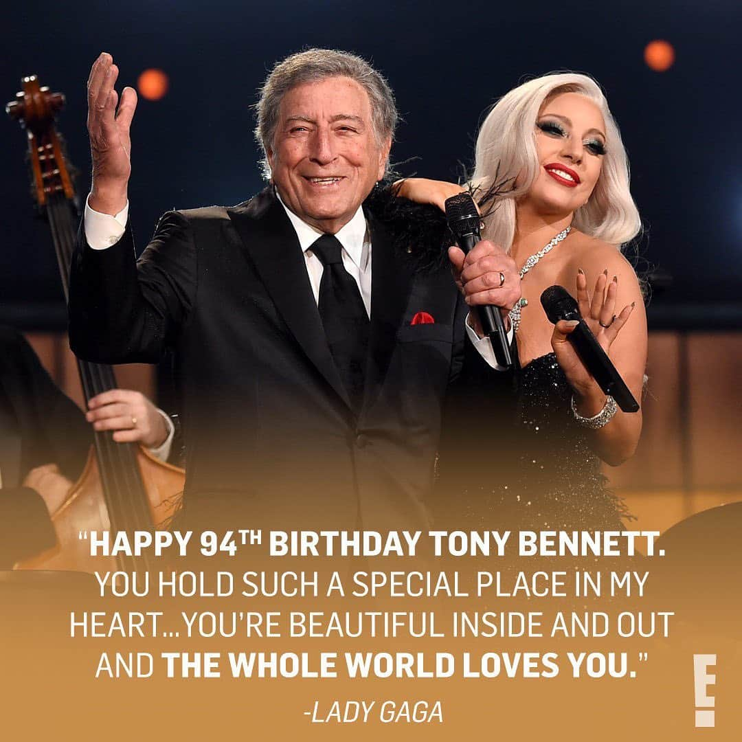 E! Onlineさんのインスタグラム写真 - (E! OnlineInstagram)「To Tony. From Gaga. A birthday tribute that has us smiling from cheek-to-cheek. ❤️ (📷: Getty)」8月4日 11時02分 - enews