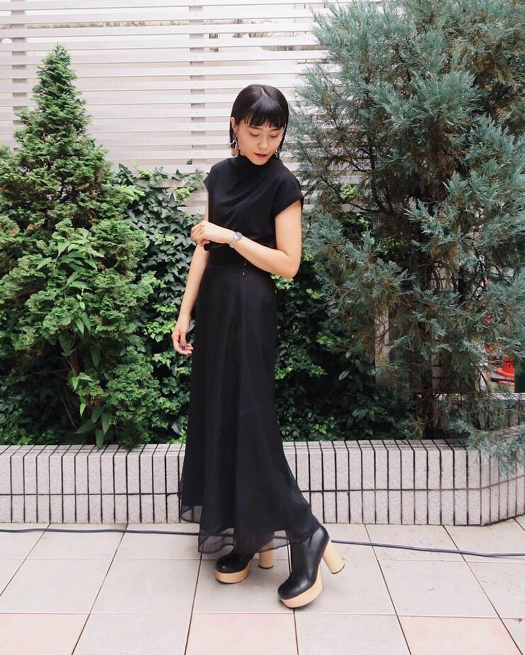 SLY OFFICIAL INFORMATIONさんのインスタグラム写真 - (SLY OFFICIAL INFORMATIONInstagram)「ㅤㅤㅤㅤㅤㅤㅤㅤㅤㅤㅤㅤㅤ #SLY_info TSUKIKA KATO【156cm】 ルミネ立川店スタッフ ——————————————————— 全て店舗・WEBSTORE・ZOZOTOWNにて販売中 ㅤㅤㅤㅤㅤㅤㅤㅤㅤㅤㅤㅤㅤ ☑︎BOTTLE N/C SHORT SLEEVE TOPS (030DAA80-3690) O/WHT,BLK,D/YEL,CAM ¥3,500+tax ㅤㅤㅤㅤㅤㅤㅤㅤㅤㅤㅤㅤㅤ ☑︎WIDE BRIM HAT (030DAM56-0320) BLK,BEG ¥4,000+tax ㅤㅤㅤㅤㅤㅤㅤㅤㅤㅤㅤㅤㅤ ☑︎SHEER ANIMAL LONG SK (030DAM31-5190) BLK/Multi ¥8,000+tax ㅤㅤㅤㅤㅤㅤㅤㅤㅤㅤㅤㅤㅤ ☑︎CHUNKY POLE HEEL BOOTIE (030DAM55-1570) BLK,M/BLK,BRN ㅤㅤㅤㅤㅤㅤㅤㅤㅤㅤㅤㅤㅤ ☑︎METAL WEIRD EARRINGS (030DAM56-5280) GLD,SLV ¥2,990+tax ——————————————————— #SLY  #SLY_fav」8月4日 14時05分 - sly_official_info