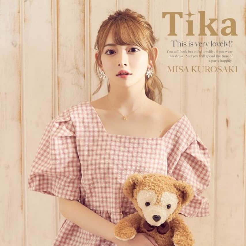 TIKAのインスタグラム：「TIKAに新しいモデルさん👯‍♀️黒崎みさちゃん💓どーしてもモデルになってほしくて、猛アタックしたよー❣️やっぱり可愛すぎです😲❣️❣️ #黒崎みさ　ちゃん #TIKA #ティカ #キャバ嬢」