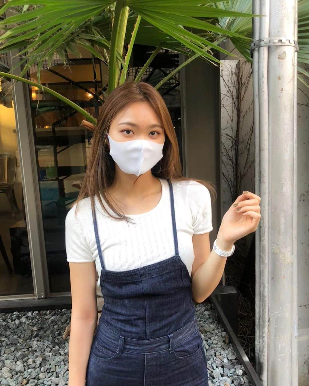 原花奈妃さんのインスタグラム写真 - (原花奈妃Instagram)「コーデによってマスクの色変えるの楽しい👶🏻❤︎⤴︎ ちゃんと脳トレ続けてる〜というか普通にはまってる、笑（5枚目） 脳年齢は内緒🙊 _ #pariya青山 #fashion #cocodeal #夏コーデ #hairstyle #trustar #코디  #꾸안꾸#전신샷 #협찬」8月4日 22時08分 - hanaki__h