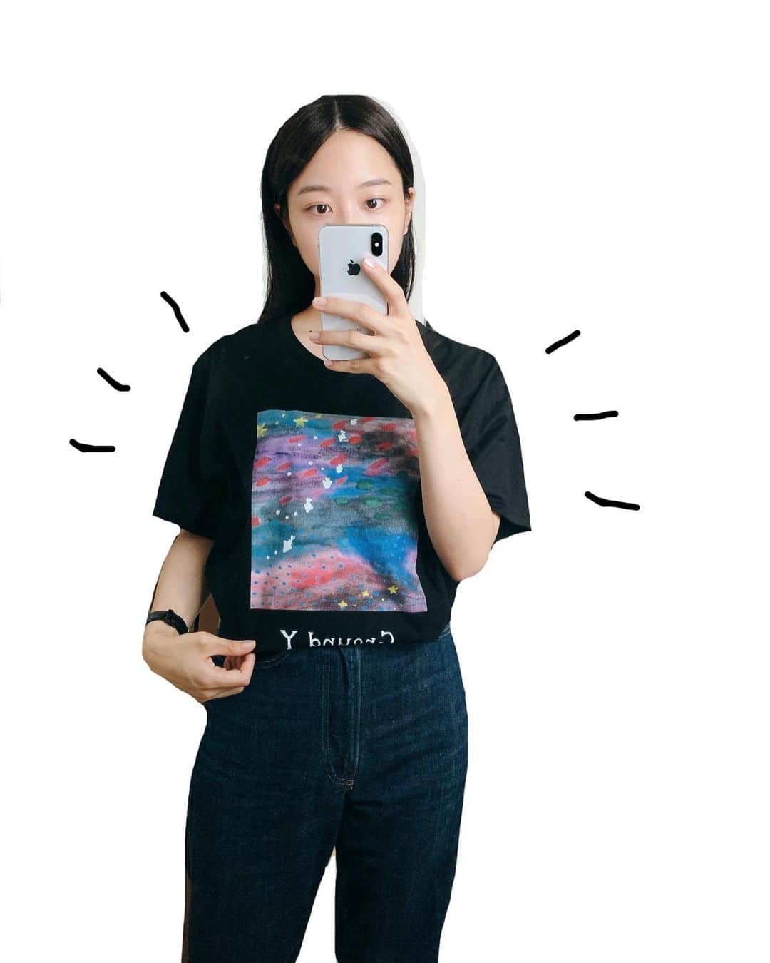深川麻衣 さんのインスタグラム写真 - (深川麻衣 Instagram)「Ground Yさんとコラボさせていただいた、Tシャツコレクション「Ground Y × Mai Fukagawa T-shirt Collection」  8月7日から、Ground Y直営店舗や公式ウェブストアにて発売されます！今回、Tシャツのイラストを3パターン描き下ろしさせていただきました✨😳 　　　 ちなみに、この写真で私が着ているのは「2」サイズです。ユニセックスで結構大きめの、ゆったりとした形になっているので、ぜひお好みのサイズを選んでいただけたら…☺︎」8月4日 19時30分 - fukagawamai.official