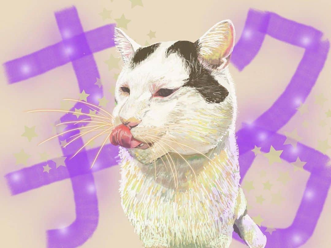 Kachimo Yoshimatsuさんのインスタグラム写真 - (Kachimo YoshimatsuInstagram)「晃子さんがナナクロの絵を描いてくれました。ありがとうございました。 #うちの猫ら #ナナクロ #ナナクロの絵 #nanakuro #猫 #ねこ #cat #ネコ #catstagram #ネコ部 http://kachimo.exblog.jp」8月4日 19時52分 - kachimo