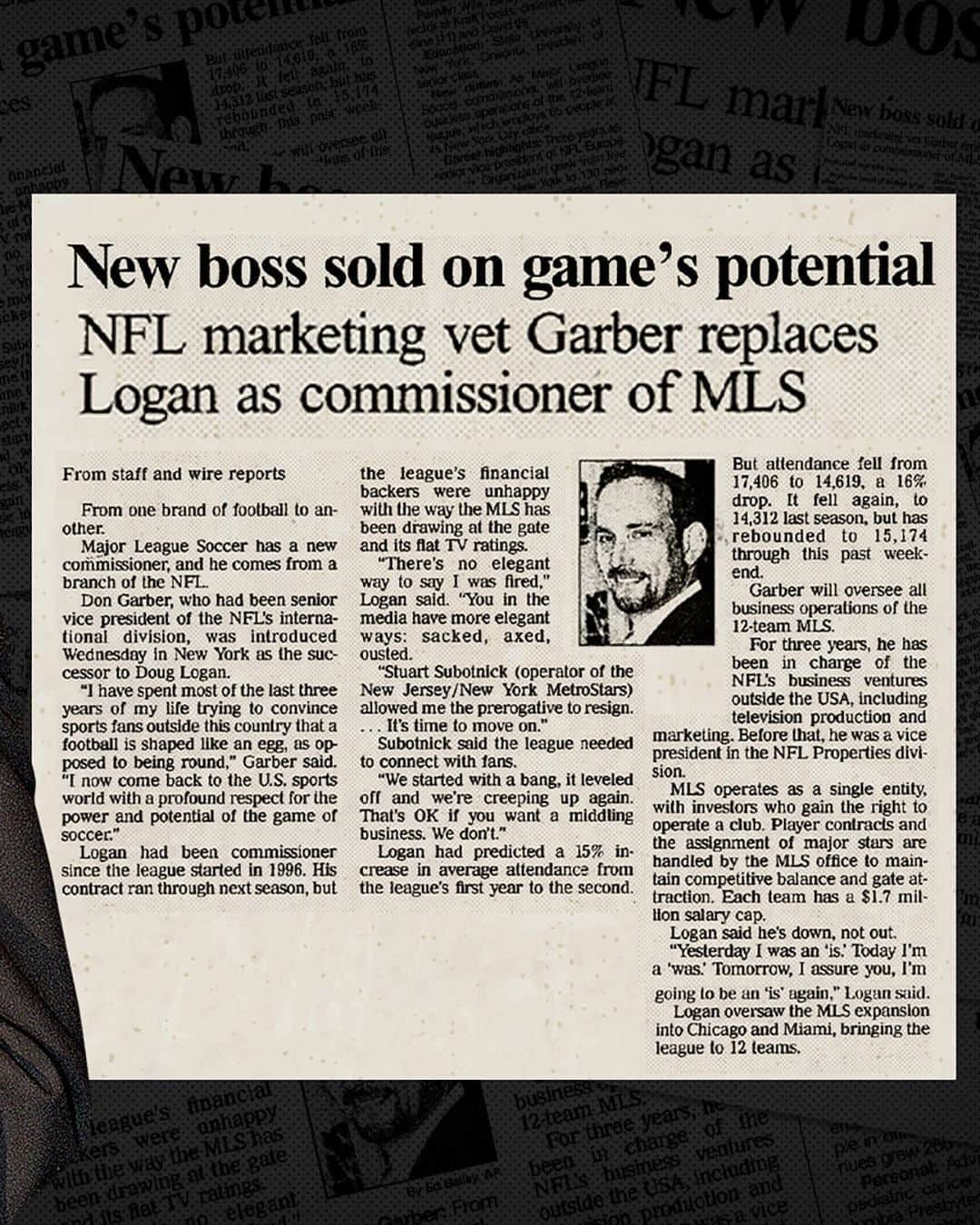 Major League Soccerさんのインスタグラム写真 - (Major League SoccerInstagram)「#OnThisDay in 1999, Don Garber was named Commissioner of MLS. Happy 21st anniversary, @thesoccerdon!」8月5日 6時15分 - mls