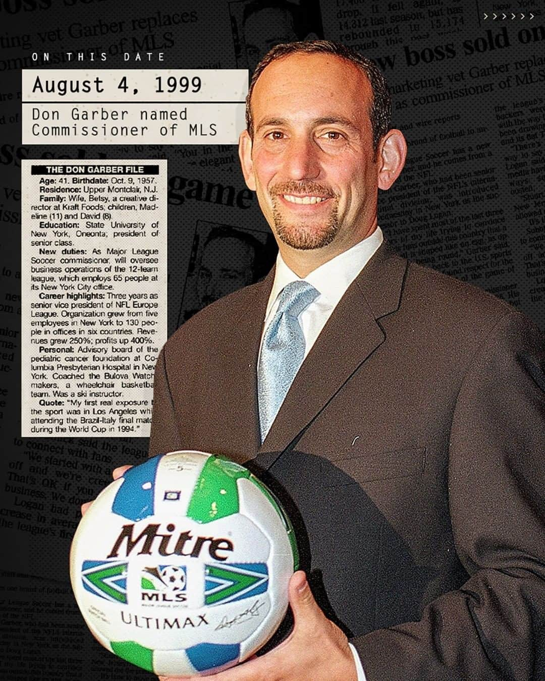 Major League Soccerさんのインスタグラム写真 - (Major League SoccerInstagram)「#OnThisDay in 1999, Don Garber was named Commissioner of MLS. Happy 21st anniversary, @thesoccerdon!」8月5日 6時15分 - mls