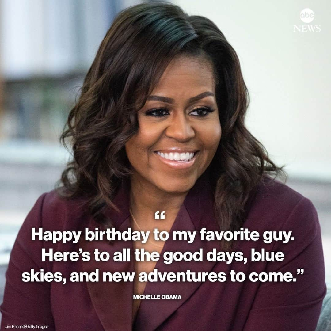 ABC Newsさんのインスタグラム写真 - (ABC NewsInstagram)「Michelle Obama wishes a happy birthday to her husband, @barackobama: "Happy birthday to my favorite guy. Here's to all the good days, blue skies, and new adventures to come." #michelleobama #barackobama #birthday #happybirthday」8月4日 22時18分 - abcnews