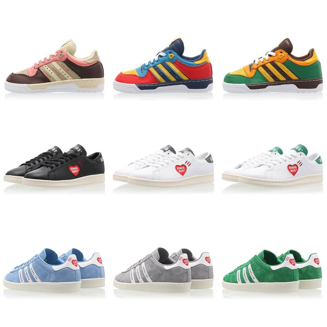 Sneaker Newsさんのインスタグラム写真 - (Sneaker NewsInstagram)「Human Made and adidas deliver a full capsule of footwear on August 6th, including a stellar trio of Rivalry Lo colorways inspired by Bapestas of the past. For a detailed breakdown of the collection, tap the link in our bio.」8月4日 23時03分 - sneakernews