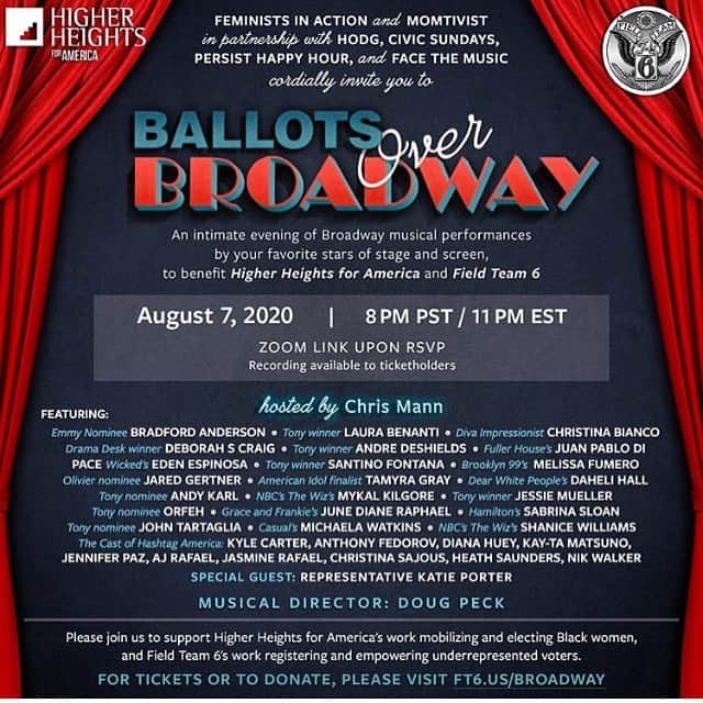 マーシャ・トマソンのインスタグラム：「Love musicals? Want to see change in Washington? Check out this amazing show featuring the biggest stars of Broadway all performing to benefit Democratic voter registration and support incredible Black women running for office. Link in bio.」