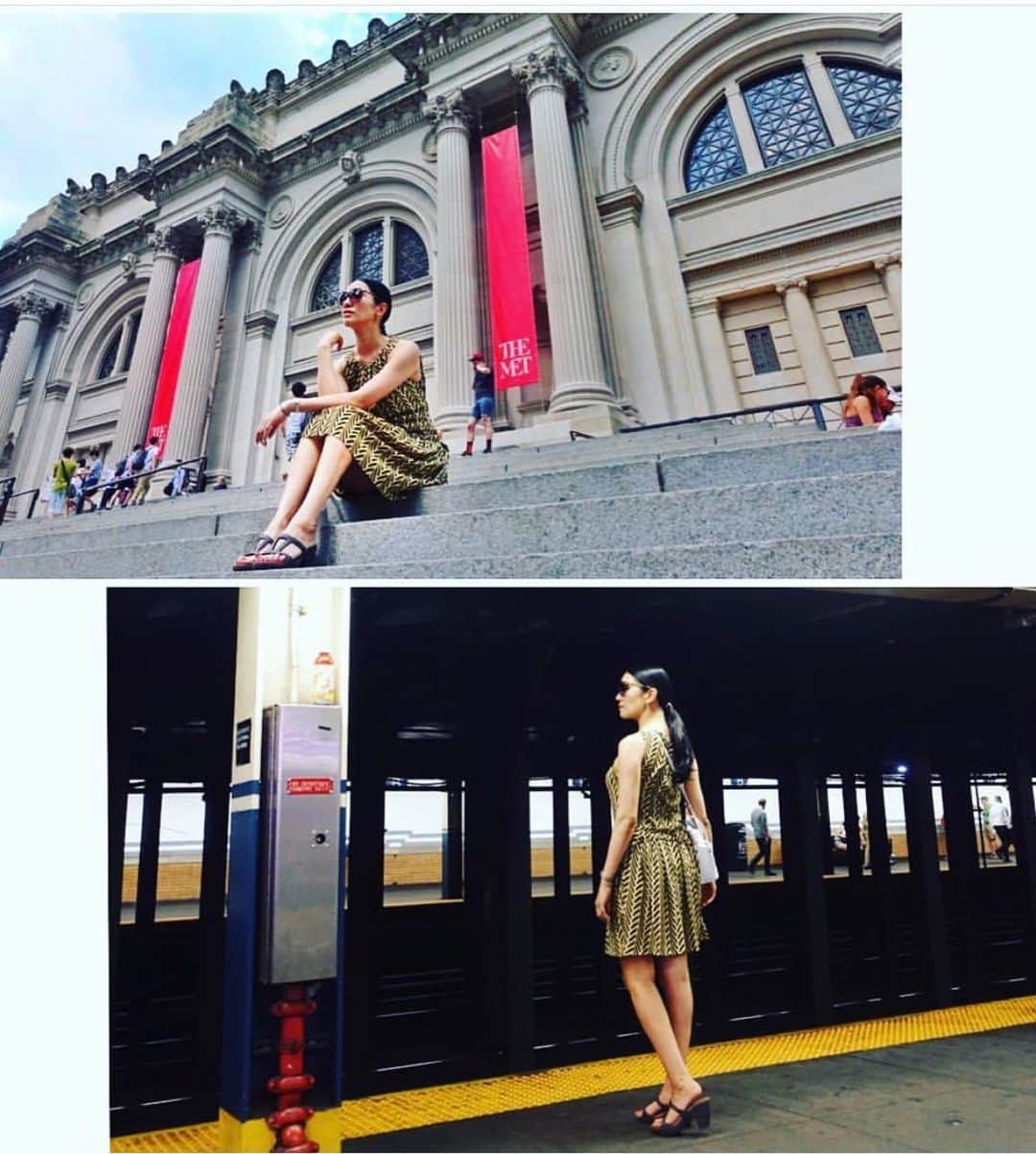 アンミカさんのインスタグラム写真 - (アンミカInstagram)「【旅を回顧するシリーズ】〜アメリカ🇺🇸NY﻿ part2 ﻿ NYでは、ずっと会いたかったダライラマに会えた⁉️﻿笑 ﻿ ジョニデよりテディデが好き❣️アナよりアンが好き❣️と﻿ 互いにノロケ合うバカップル😍マダムタッソーの蝋人形館にて。。　﻿ ﻿ メトロに乗ってメトロポリタン美術館へ！﻿ ﻿ 愛しい旦那様を産んでくれたママと合流❤️﻿ 世界一、仲良しの嫁姑で美術館巡りデートを🖼﻿ ﻿  翌日は、ブロードウェイでCATSを観劇😸﻿ 旦那様はロンドン公演で見て以来、33年ぶりのCATSだそう！  20世紀初頭のシャネルやマダムグレ、近年のマルジェラまで90点が揃う【Manus✖️Machina】展が開催。﻿ 最高のモードに触れました😊﻿ @theodoremillertokyo @suemiller68 #夫婦旅 #nyc  ﻿#明日は読売テレビミヤネ屋に出演します！」8月4日 23時58分 - ahnmikaofficial