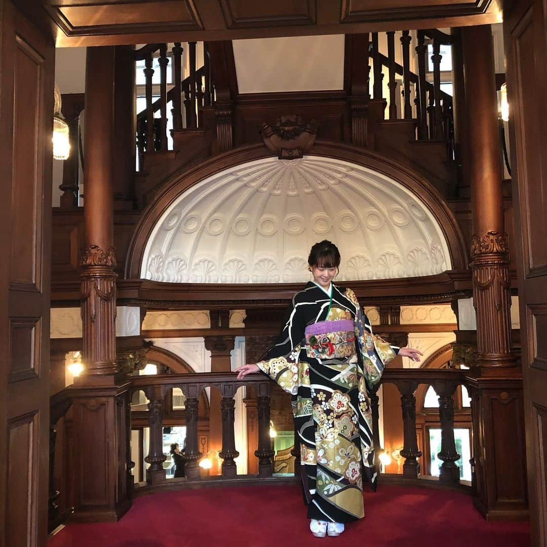 溝川凜さんのインスタグラム写真 - (溝川凜Instagram)「オシャレな建物で撮影した時のん👍 データ届くのん楽しみ😉   #きもの吉兆 #長楽館 #振袖」8月5日 0時09分 - mizokawa_riiiinchan