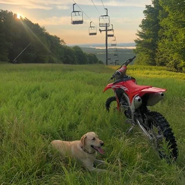 Honda Powersports USさんのインスタグラム写真 - (Honda Powersports USInstagram)「Upstate New York riding with Travis MacDowell 📸@travismacdowell Where do you ride in summer? #crfcollective #ridered #betteronahonda」8月5日 0時41分 - honda_powersports_us
