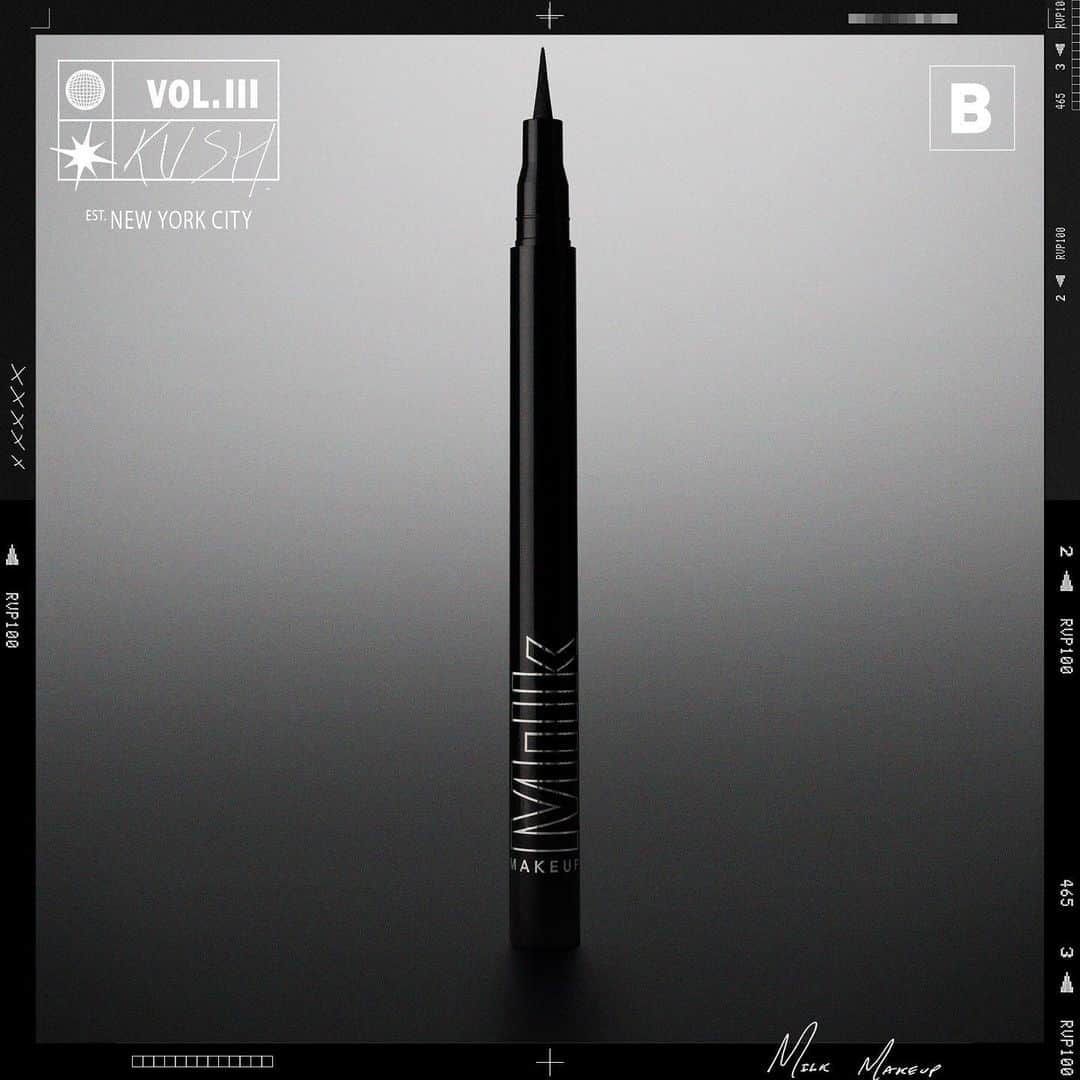 Milk Makeupさんのインスタグラム写真 - (Milk MakeupInstagram)「⛓the NEW Kush Liquid Eyeliner is now available ⛓ a studio fav, it's got the blackest black pigment, a Sephora Clean-certified formula, and up to 24-hour wear. what're u waiting for?! - the lowdown:  🛸waterproof, transfer-proof, smudge-proof 🛸"flippable tip" that extends the liner life  🛸 studio tip: store upside down or horizontally to saturate the liner before use - ⛓ SHOP:  milkmakeup.com, @sephora, sephora.com ⛓」8月5日 1時05分 - milkmakeup