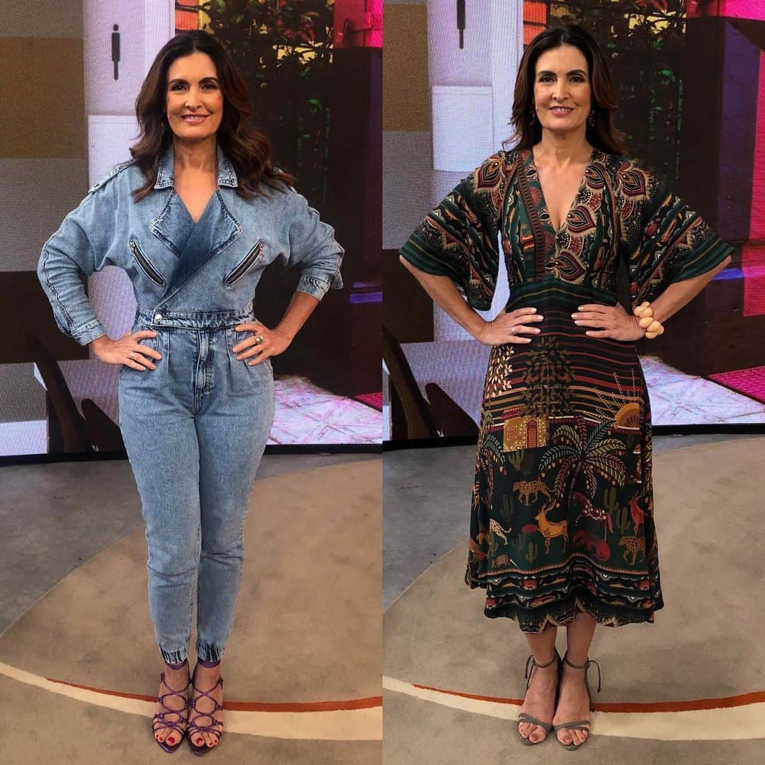 ファチマ・ベルナルデスのインスタグラム：「Os looks variaram bastante, já as poses para as fotos.... Comecei a semana sem criatividade pra esse momento. Mas prometo melhorar.😉」