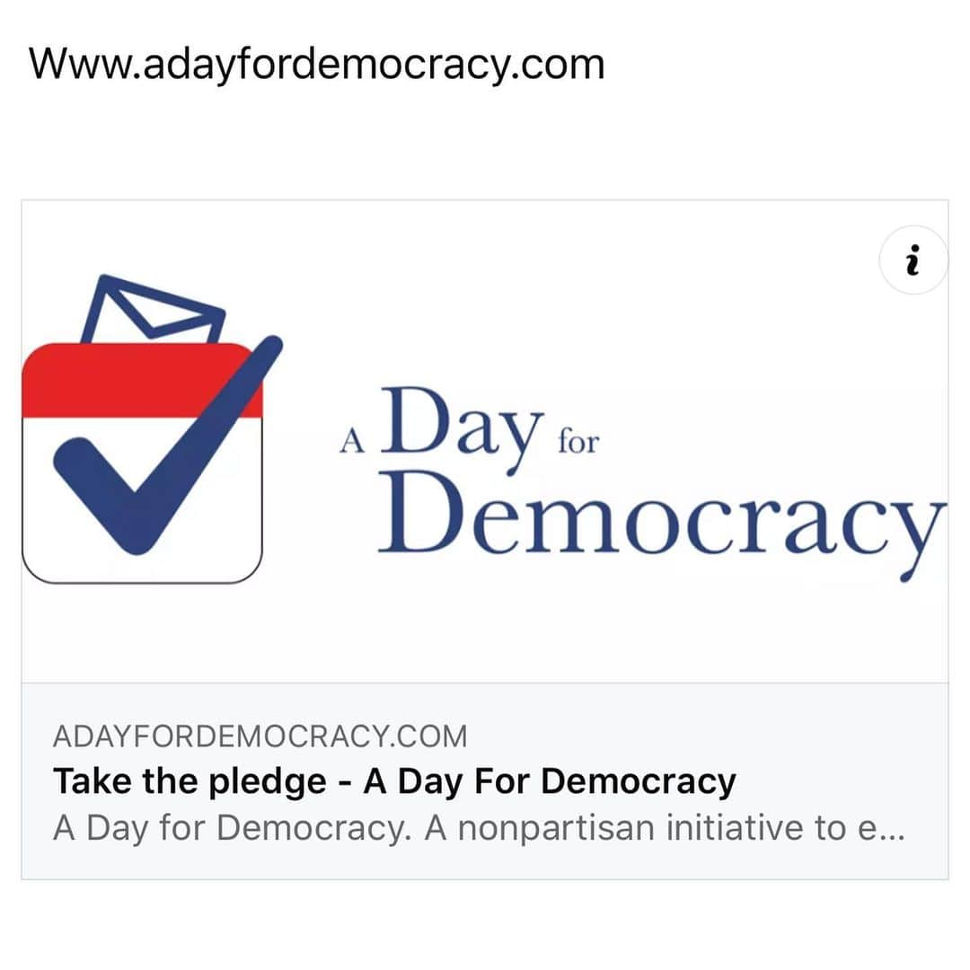 エリザ・ドゥシュクさんのインスタグラム写真 - (エリザ・ドゥシュクInstagram)「www.aDayforDemocracy.com is a privately funded, NON-partisan initiative that encourages CEOs to take the pledge & support employees’ right to #vote by working with @TurboVote #aDayforDemocracy #democracy #vote #election #america #voting #rights #vote #support #TakeThePledge & share! LINK IN BIO! 🇺🇸」8月5日 2時36分 - elizadushku