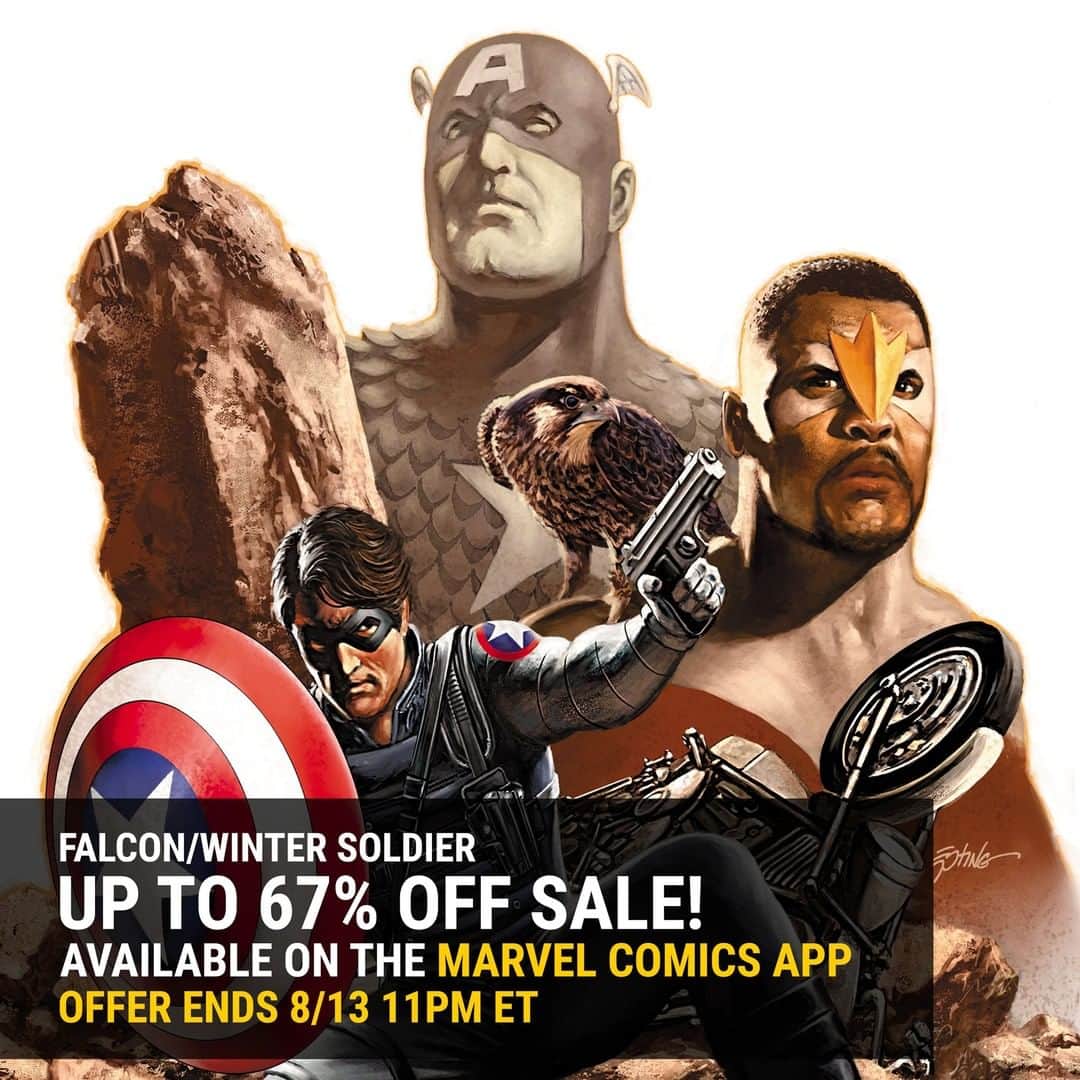 Marvel Entertainmentさんのインスタグラム写真 - (Marvel EntertainmentInstagram)「Take flight with the Falcon. Browse the latest sale in the Marvel Comics App now.」8月5日 2時45分 - marvel