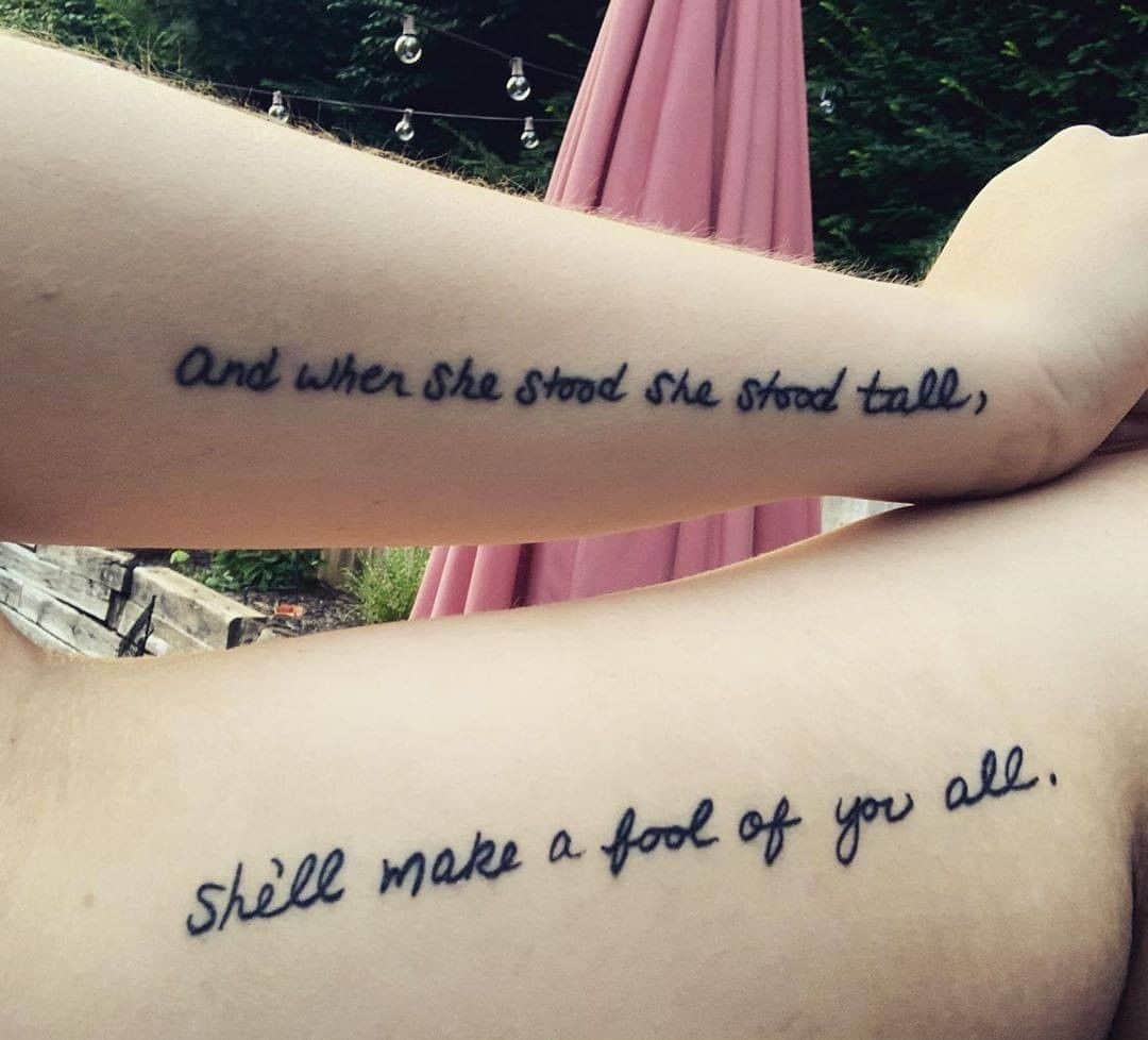 The Lumineersさんのインスタグラム写真 - (The LumineersInstagram)「And when @she.is.the.wind stood she stood tall 🙌🏻 What's your favorite lyric?   Thank you so much for sharing your #mylumineerstattoo ❣️」8月5日 3時26分 - thelumineers