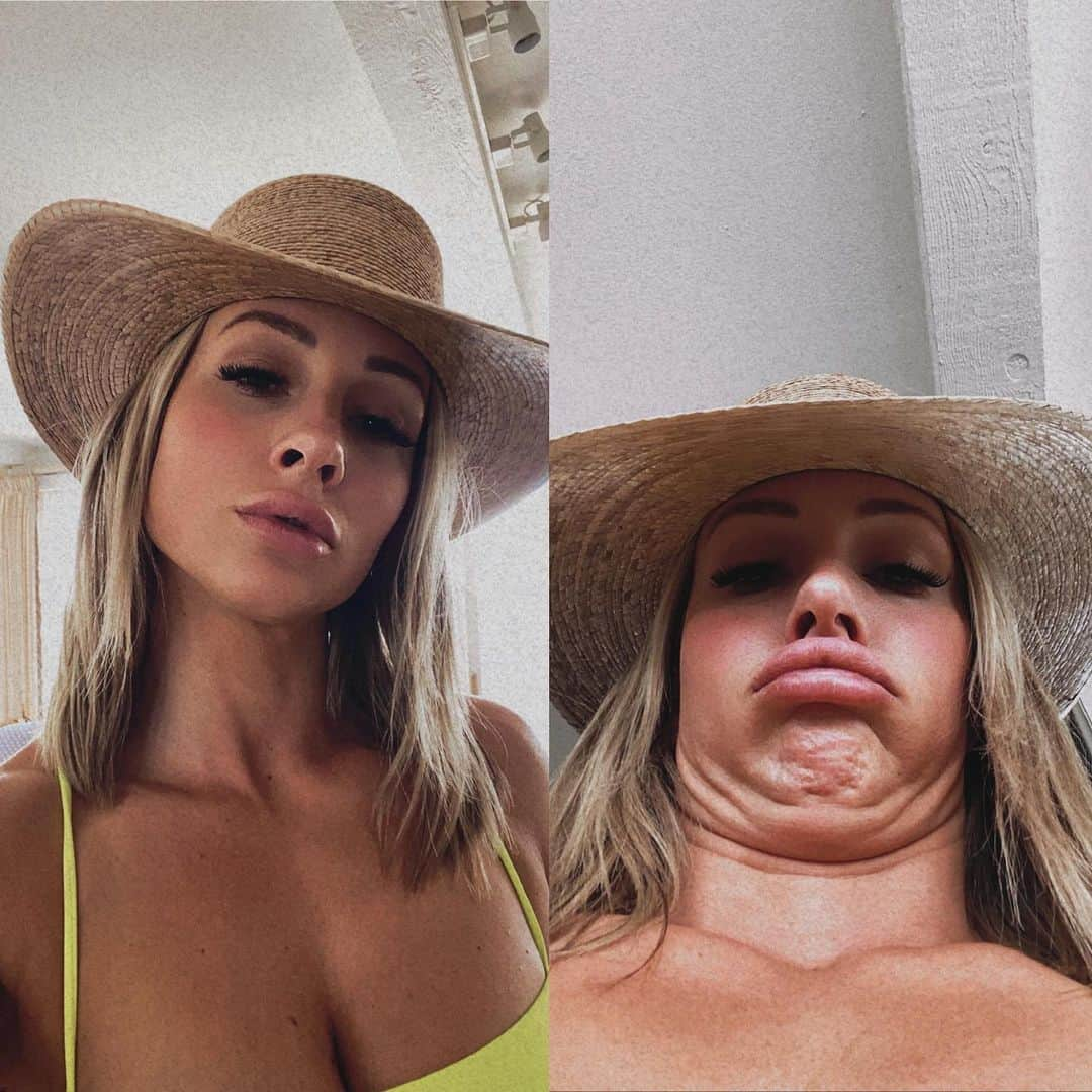 Paige Hathawayさんのインスタグラム写真 - (Paige HathawayInstagram)「How I feel I look sometimes with the newest instagram filter VS without a filter. 😂😭」8月5日 4時04分 - paigehathaway