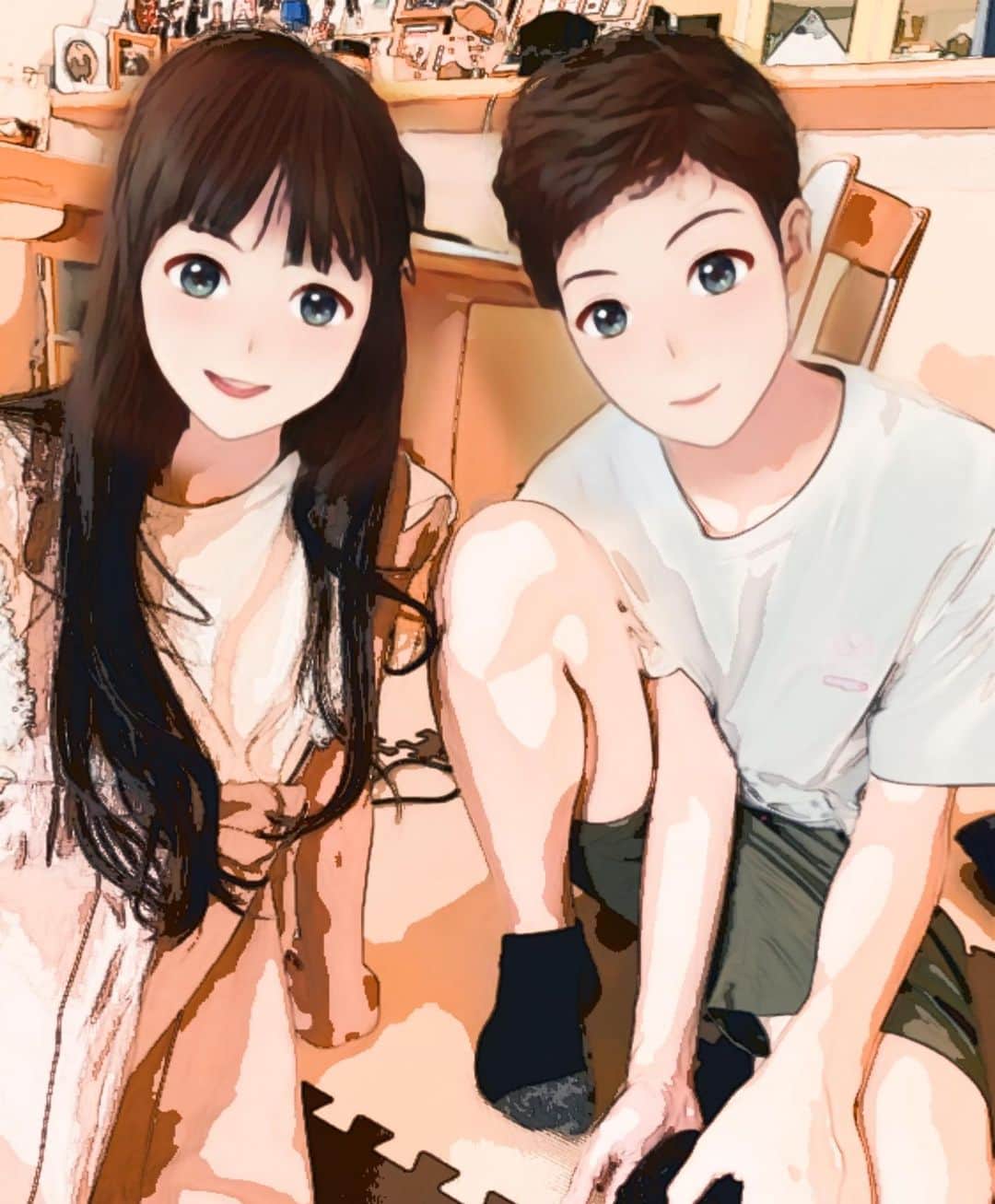 中田華月さんのインスタグラム写真 - (中田華月Instagram)「ばぁばの家遊びきた🏠  #久々の兄弟ショット #3兄弟 #お兄久々登場 #身長差えぐい #168cm #147cm #121cm #おそろいコーデ #ブランシェス #最後のスタンプ #わらえる」8月5日 16時18分 - hachan0925