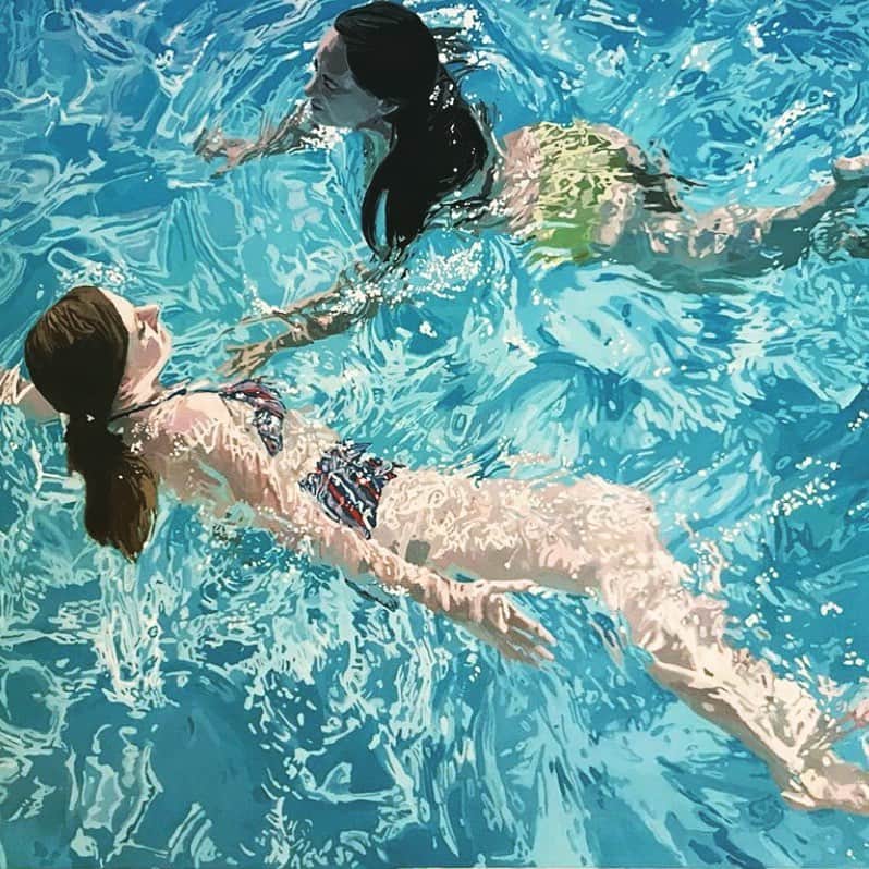 スサナモナコさんのインスタグラム写真 - (スサナモナコInstagram)「samantha french “salt water duo” summer color inspiration - want to dive in!!! @samantha_french #art #painting」8月5日 8時43分 - susanamonaco