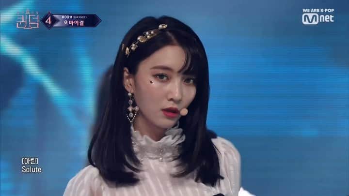 ビニのインスタグラム：「this is still one of my favorite OH MY GIRL songs to date. song on point, styling, makeup, hair, LEGENDS ONLY⁣ ⁣ 191031 Mnet ‘퀸덤’ 10화 비니 컷 (Mnet ‘Queendom’ Episode 10 ⁣Binnie Cut) ⁣ 🔗 https://youtu.be/wVMeNl4UfIE⁣」