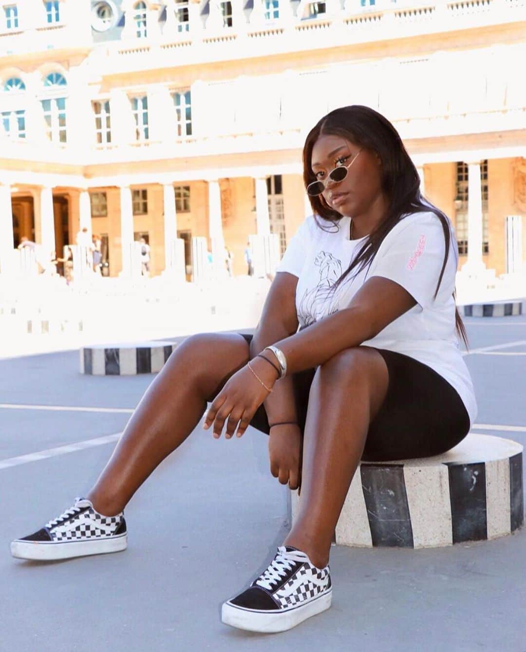 Checker vans top on girls