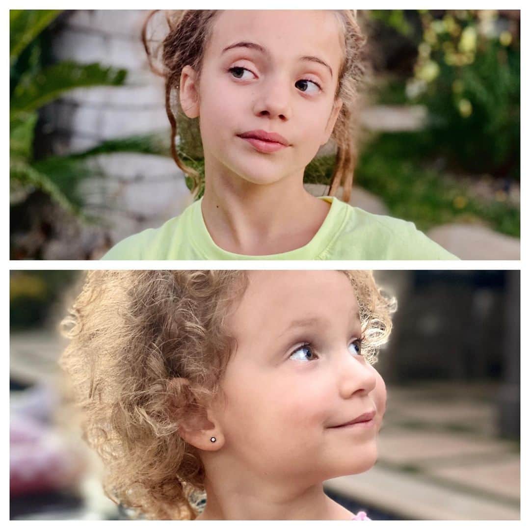 A.J.のインスタグラム：「Nothing more precious than watching my beautiful babies grow. I can see their momma in them. Do you guys see it too??」