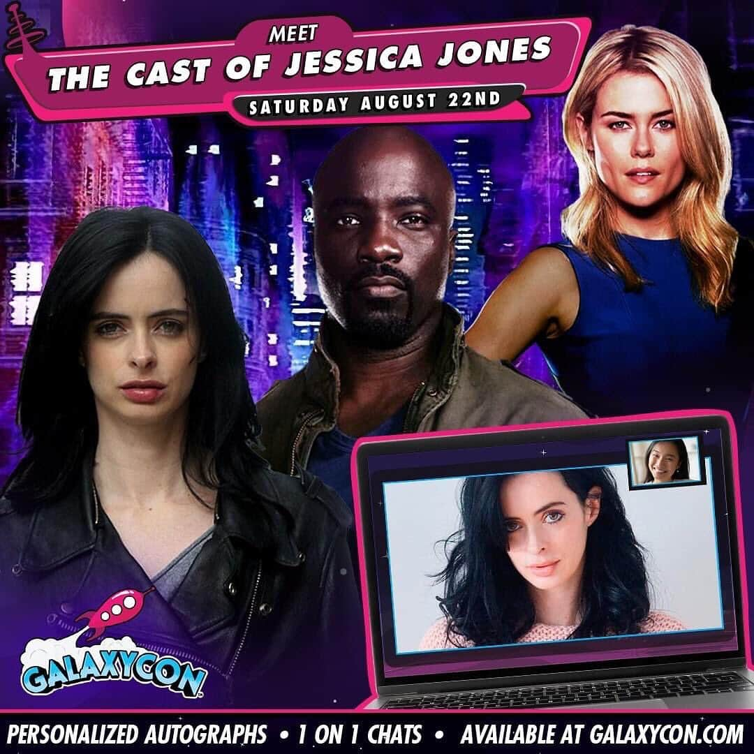 クリステン・リッターさんのインスタグラム写真 - (クリステン・リッターInstagram)「Can’t wait to hang with these two and YOU! August 22nd virtual con and #jessicajones Q&A. 🙌🏻 Mike and I did this a while back and it was so fun to answer your questions and connect with our fans during quarantine that we are doing it again! See you there @galaxyconlive ❤️ @realmikecolter #rachaeltaylor @rachaelmaytaylor」8月5日 12時58分 - therealkrystenritter