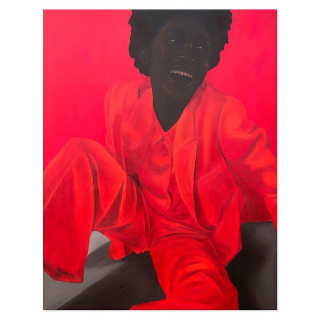 クリスティーズさんのインスタグラム写真 - (クリスティーズInstagram)「Nigerian-born artist Eniwaye Oluwaseyi based his work 'Nice Meeting You Too' on an image of a friend. He explained that seeing her smiling in a red suit against a red background made him 'realize while going through life, being a lady — especially Black — there is more to her than her struggles, and she's smiling through it. She's a lady and African, but she's proud of it against all odds.'⠀ .⠀ Eniwaye Oluwaseyi (B. 1994, Ilorin, Nigeria, from the Yoruba tribe), 'Nice meeting you too.' Painted in 2020.⠀ .⠀ Artwork courtesy of the artist @eniwaye_seyi & Destinee Ross-Sutton @desti.knee⠀ .⠀ #ChristiesSayitLoud #art #artists #africanartists #blackartists #contemporaryartists #EniwayeOluwaseyi」8月5日 13時35分 - christiesinc