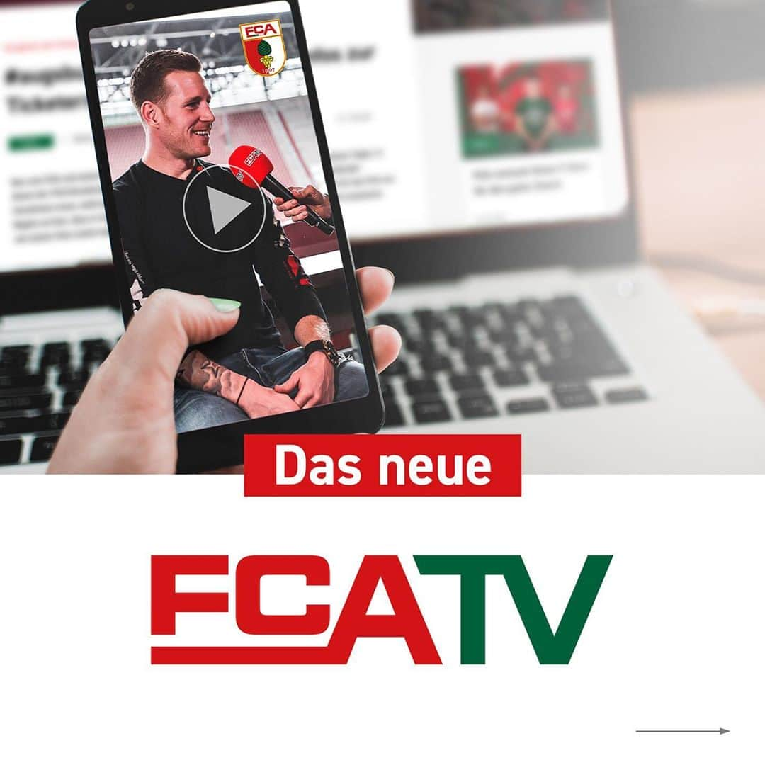 FCアウクスブルクさんのインスタグラム写真 - (FCアウクスブルクInstagram)「Frisches Design, exklusive Inhalte und vieles mehr...! Checkt das neue #FCATV aus! 📺😏 #FCA #FCA1907 #fcaugsburg」8月6日 0時54分 - fcaugsburg1907