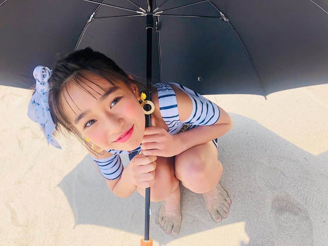 ニコ☆プチのインスタグラム：「🏖 ちょこんマイを発見👀💓 暑いのでみんな気をつけてね~~🍹🍦🧊🍉 . . #藤岡舞衣」