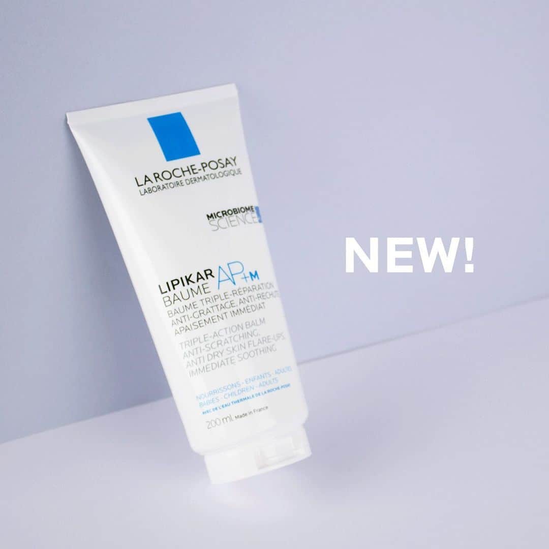 LA ROCHE-POSAY JAPAN ラロッシュポゼのインスタグラム：「＼リニューアル新発売ボディクリーム／ . 生後3ヶ月の赤ちゃんから大人までお使いいただける、リピカ フェイス&ボディバームAP＋Mが、リニューアル新発売しました✨ . 肌をすこやかに整えるボディクリーム。 濃密なのに肌にすっとなじみ、べたつきにくいテクスチャーが特徴です。 . 低刺激設計になっているため、とても乾燥し、刺激をうけやすい状態の肌の方にもおすすめです。 体の乾燥している部分などに優しく伸ばし、なじませ、肌を保湿しましょう！ . ご家族みんなでお使いいただけるのも、嬉しいポイントですよね◎ 是非チェックしてくださいね🌿 . リピカ フェイス&ボディバームAP＋M  200mL  3,630円（税込） #ラロッシュポゼ #larocheposay #乾燥肌 #敏感肌 #リピカフェイスボディバーム #敏感肌スキンケア #新発売 #新作コスメ #新作 #人気商品 #新商品 #夏 #夏新作 #保湿 #人気コスメ #保湿ケア #乾燥対策 #夏メイク  #すっぴん美人 #化粧品好き #美肌 #シートマスク #基礎化粧品 #ボディクリーム #ボディケア #保湿ケア #低刺激設計 #美肌になりたい #肌ケア #デイリースキンケア」